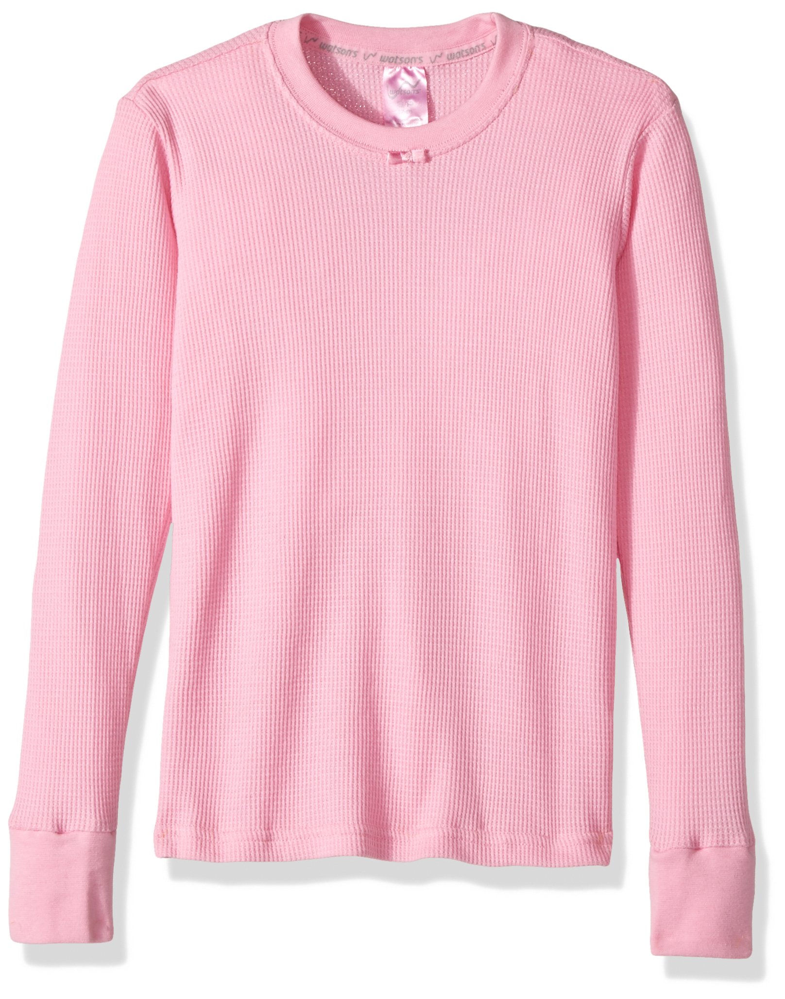 Watson's Girls' Waffle Knit Long Sleeve Top - Soft Thermal Shirt for Winter & Fall - Perfect for School, Layering & Casual Outfits