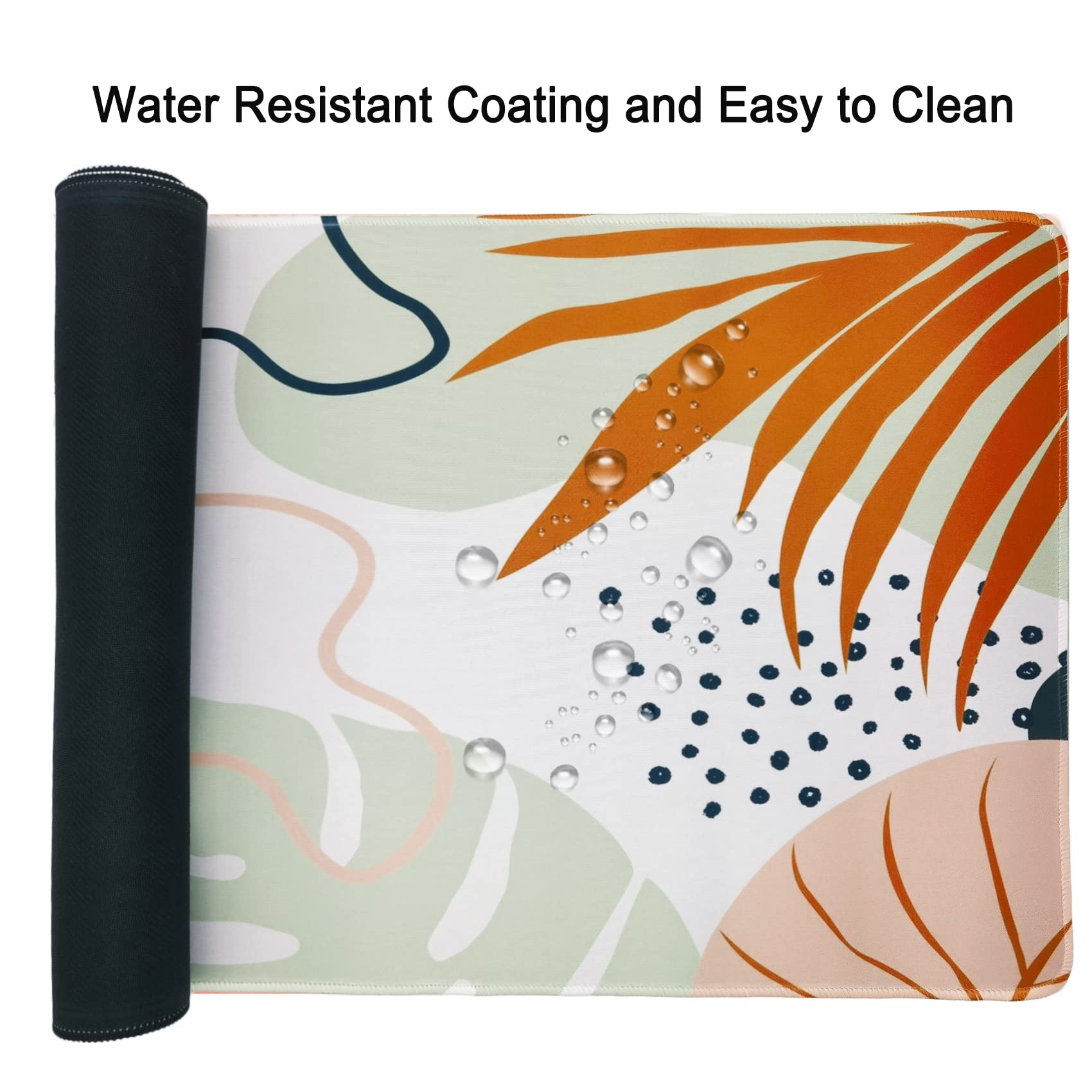 Premium Large Desk Pad with Waterproof Surface - Extra Wide Mouse Pad & Keyboard Mat for Home Office, Gaming, and Workstations - Abstract Tropical Leaf Design for Computers & Laptops - Ideal for Working, Writing, and Professional Setups