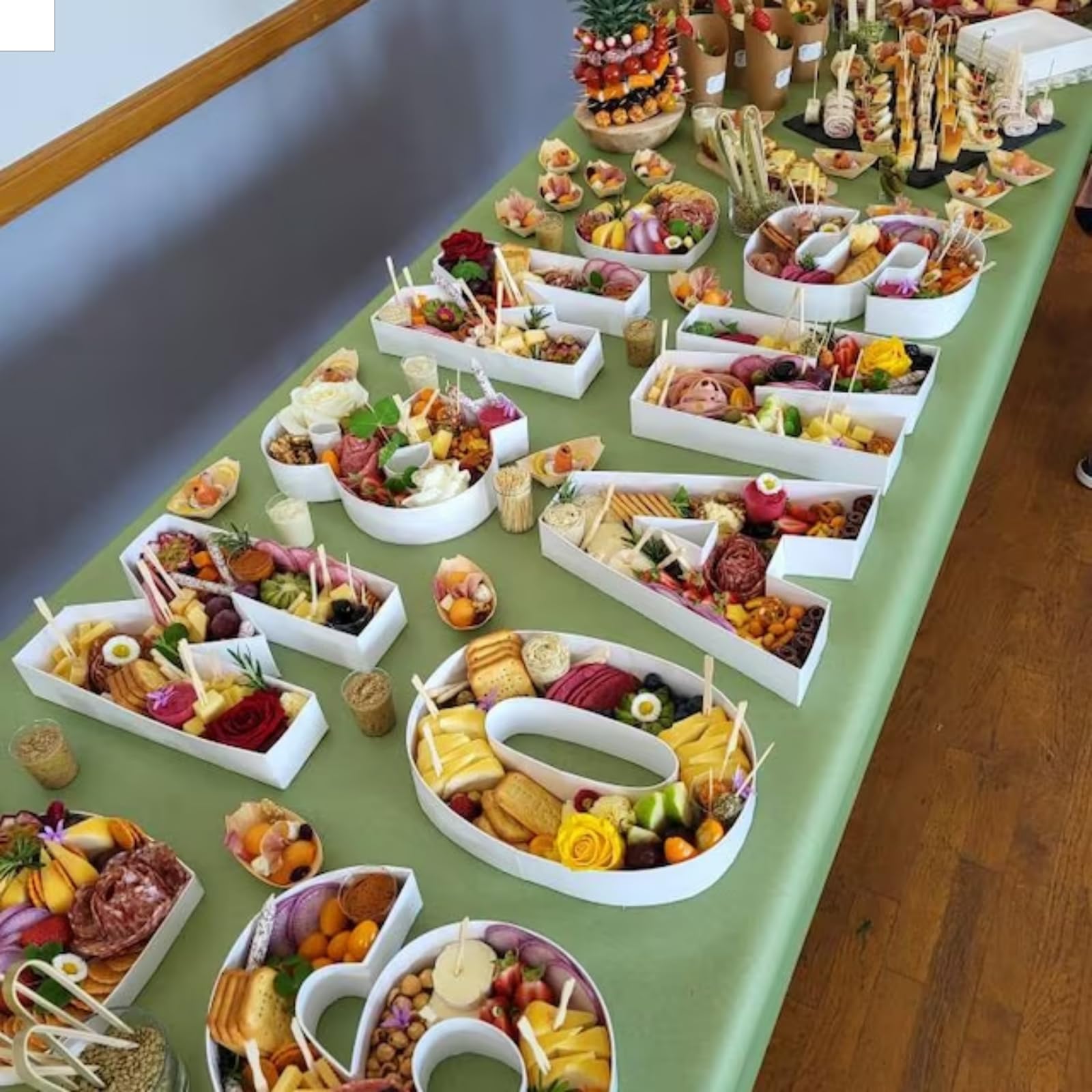 Premium Reusable Letter Box Tray Display - Perfect for Candy, Snacks, Deli Foods & Party Treats | Elegant Buffet Serving & Dessert Table Decoration for Weddings, Birthdays & Events