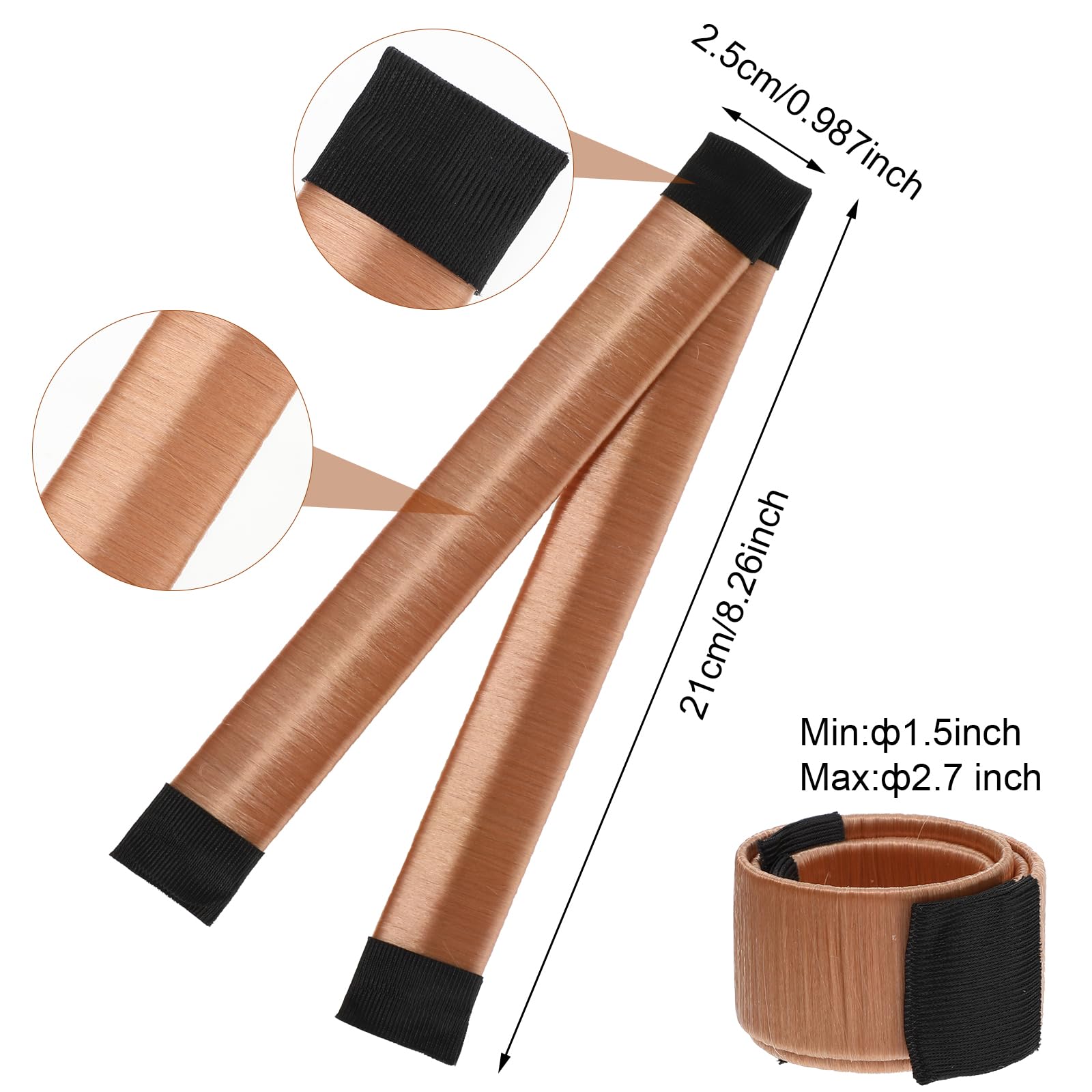 Cobee Hair Bun Maker Set - 8 Pcs Donut Bun Maker for Long Hair, French Twist Hair Wrap Snap, Easy Hair Styling Tool for Women & Kids | Perfect for Updos, Ponytails & Special Occasions