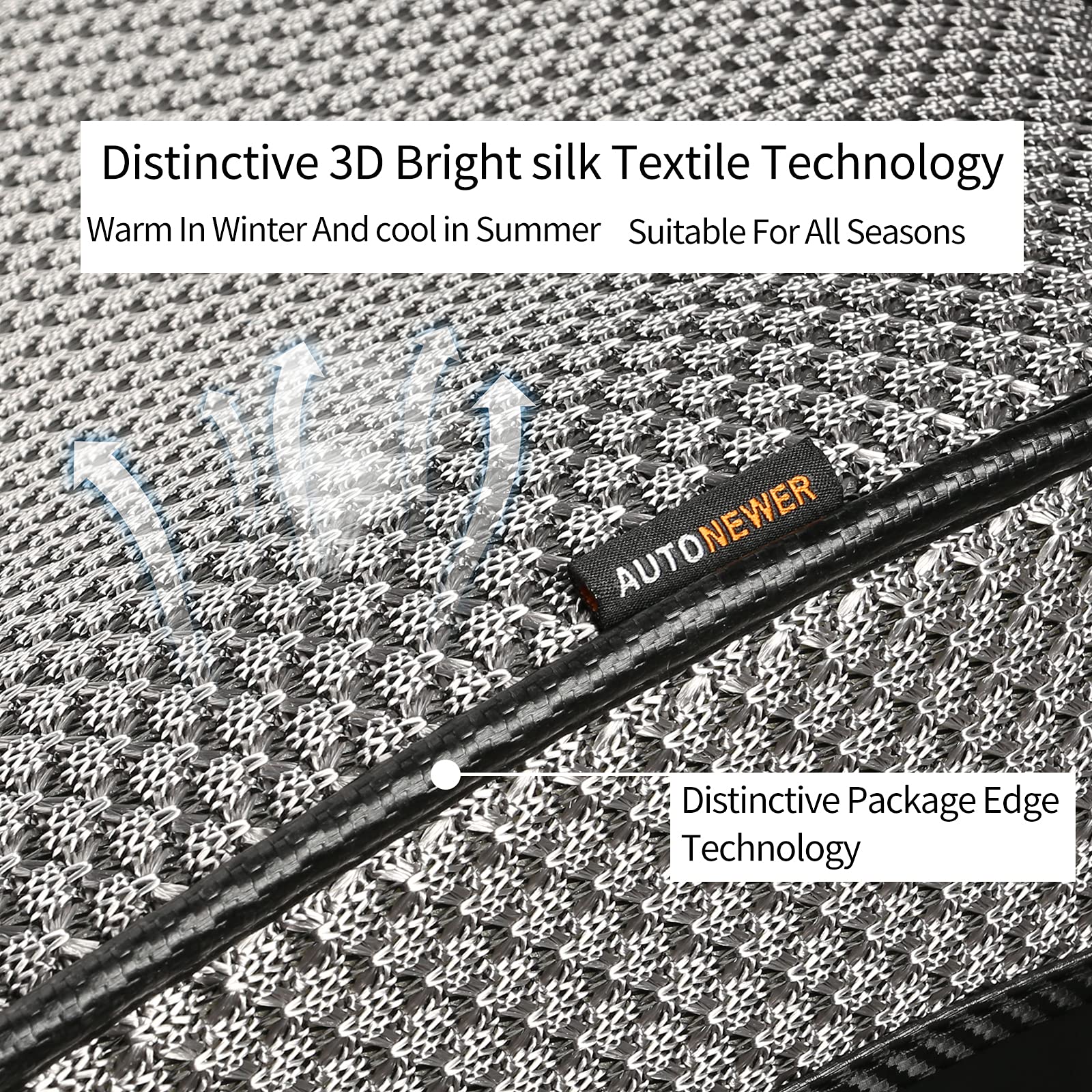 Premium Breathable Car Seat Covers - Universal Fit for 95% Vehicles (Grey, 1PC) | All-Season Luxury Auto Seat Protectors with Full Wrapped Edge Design | Perfect for Daily Commute, Road Trips & Protecting Leather Seats