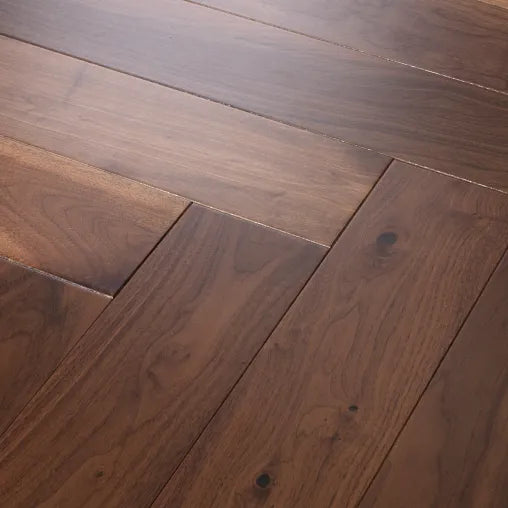 Anderson Tuftex Revival Walnut Herringbone Hardwood Flooring - Premium Engineered Wood Floors for Living Room, Bedroom & Office - Durable & Stylish Home Decor