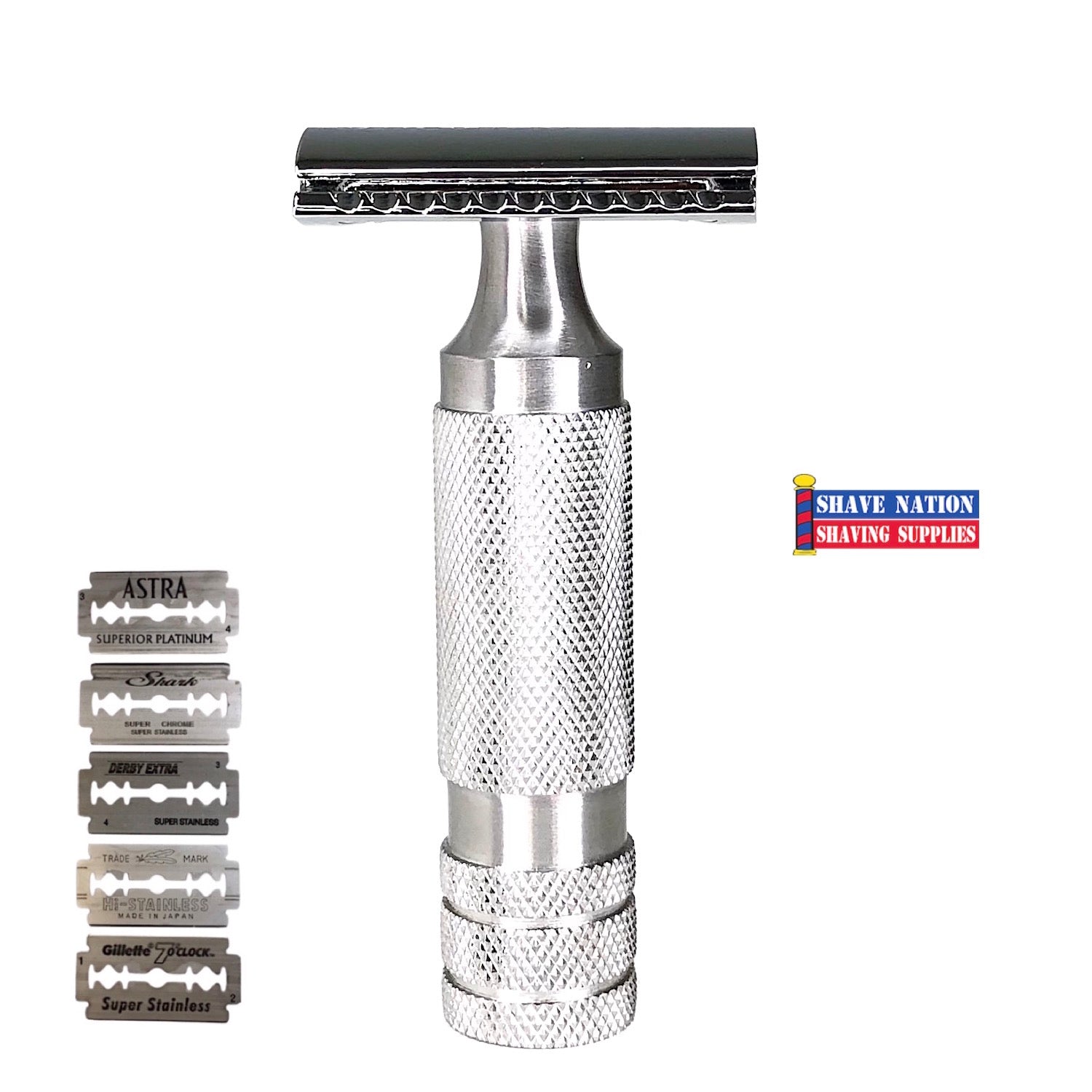 Premium Chubby Closed Comb Safety Razor with 5 Stainless Steel Blades - Smooth Shaving for Men - Perfect for Travel & Daily Grooming