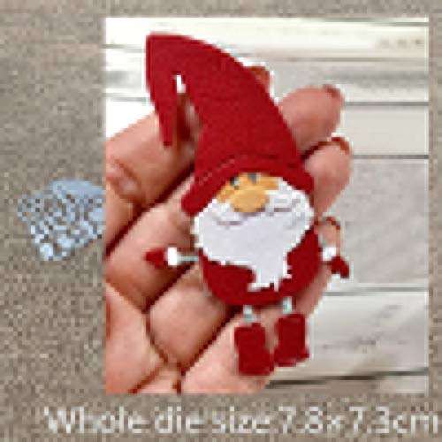 Premium Metal Cutting Dies for Gnome & Santa Claus - Scrapbooking, Card Making, Paper Craft, Embossing - Perfect for DIY Holiday Decorations, Greeting Cards, and Scrapbook Albums
