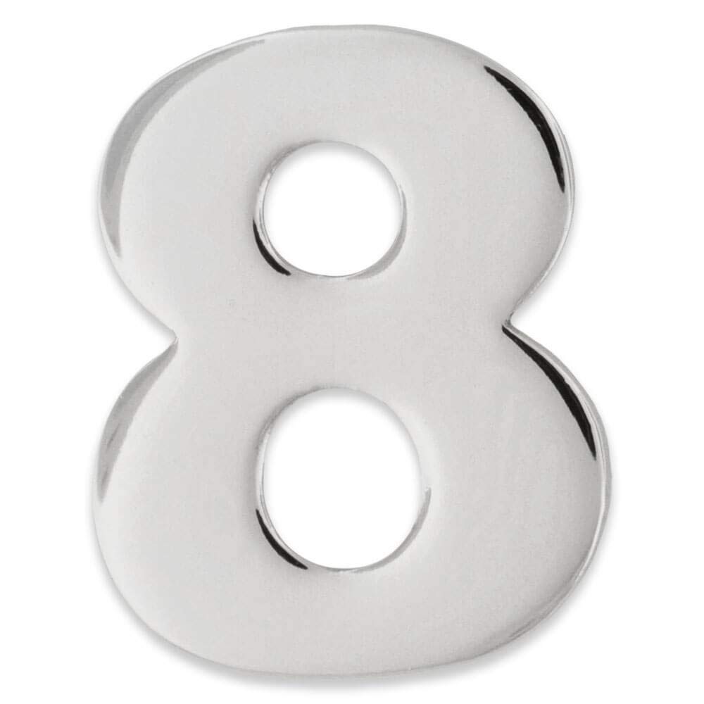 PinMart Number 8 Lapel Pin - Elegant Eight 8 Anniversary Birthday Jewelry Gift for Men & Women - Perfect for Celebrations, Parties, and Special Occasions