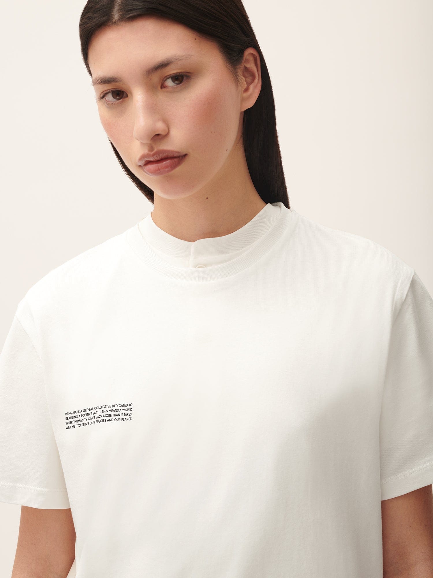Women's 365 Midweight Cotton T-Shirt - Soft Breathable Crew Neck Tee - Off White - Casual Everyday Wear & Layering Essential