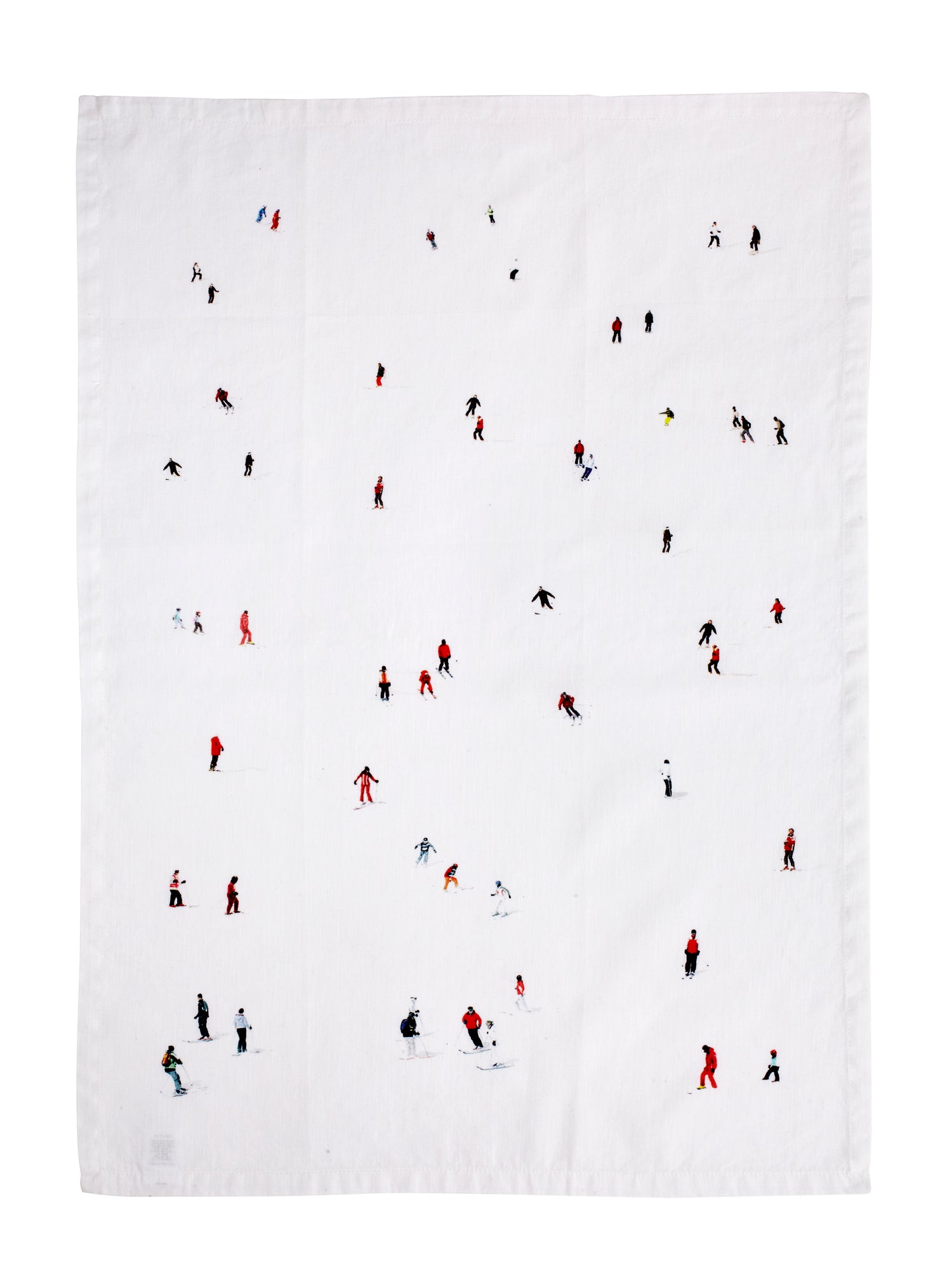 Premium Skier Tea Towel 955 0352 - Absorbent Cotton Kitchen Towel for Drying Dishes, Decorating Ski Lodge, or Gift for Winter Sports Enthusiasts