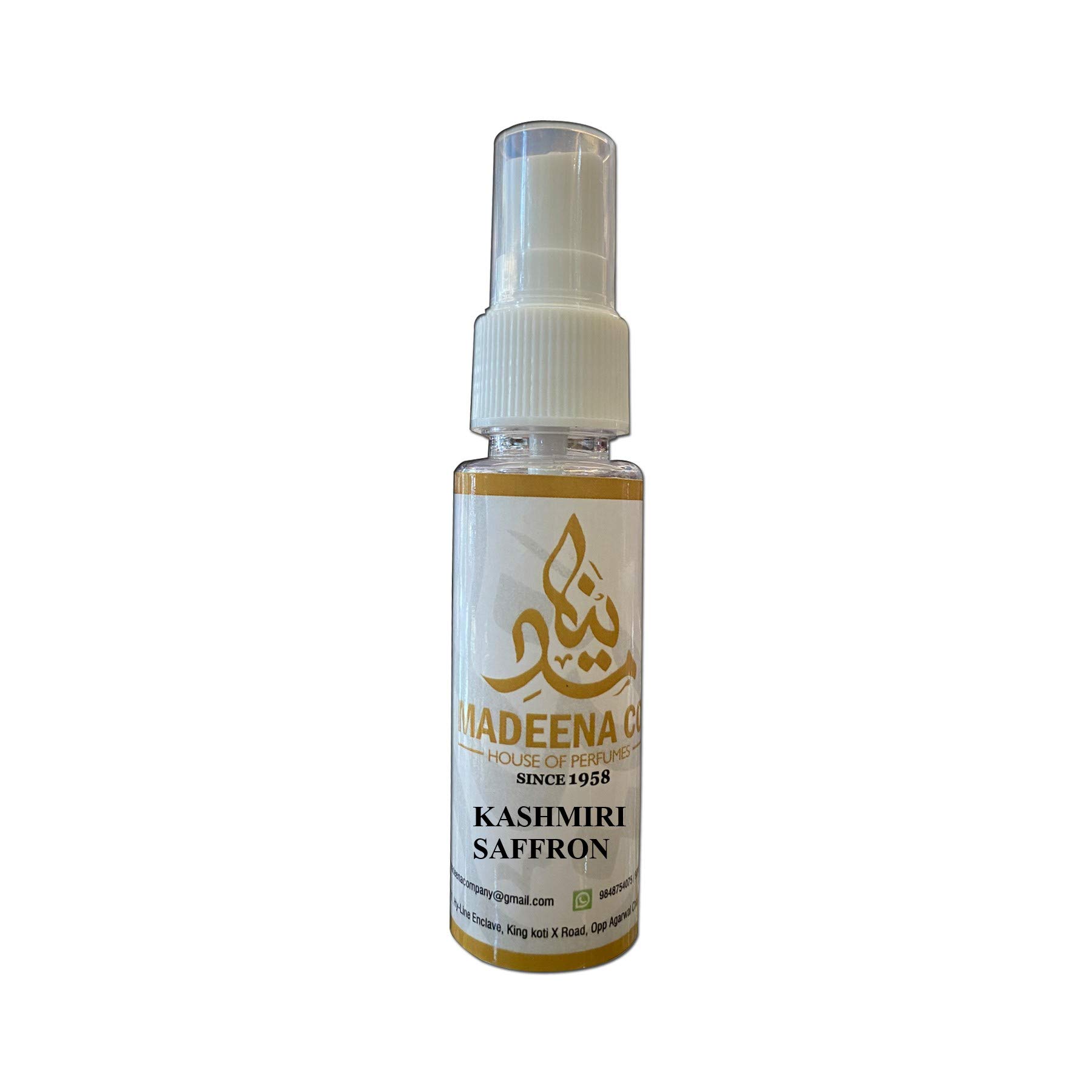 Premium MADEENA CO. Kashmiri Saffron Perfume for Men & Women - 100ml Long-Lasting Fragrance (24 Hours) - Travel-Friendly Luxury Scent for Daily Wear, Special Occasions & Gifts