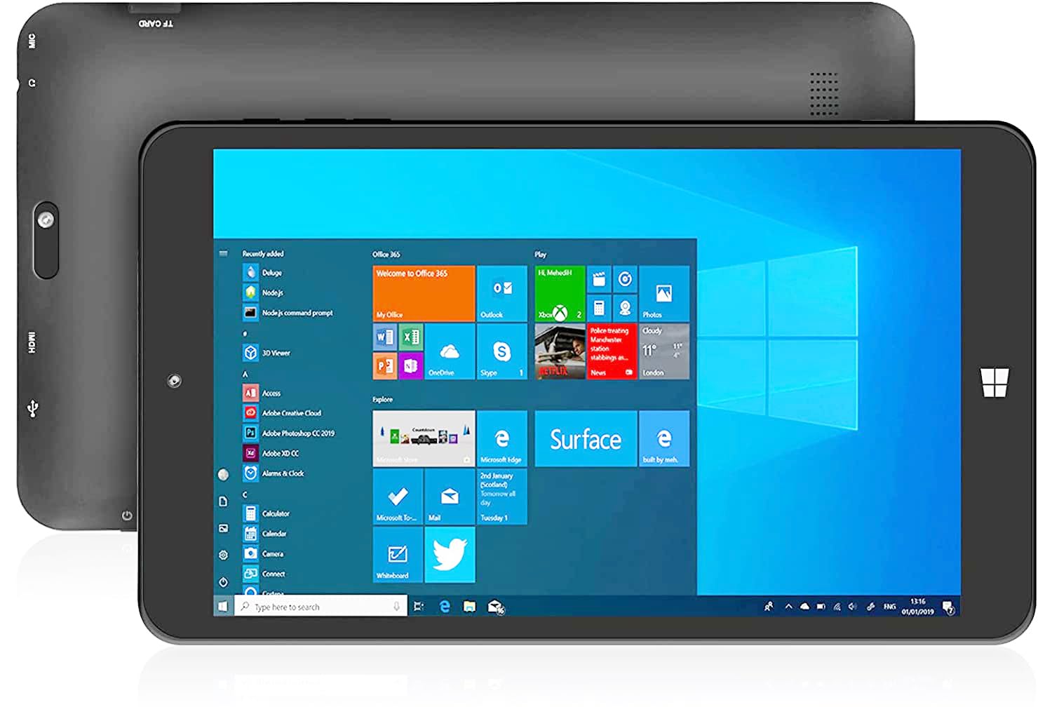 SZTPS® 8 Inch Windows Tablet - 4GB RAM 64GB ROM Intel Windows 10 Mini PC with Touchscreen HD 1280x800 IPS Display | Portable for Work, Travel & Entertainment