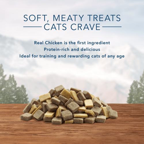 BLUE Wilderness Soft Moist Cat Treats - Grain-Free Chicken & Duck Recipe for Cats - Healthy & Delicious Snacks for Indoor & Outdoor Cats