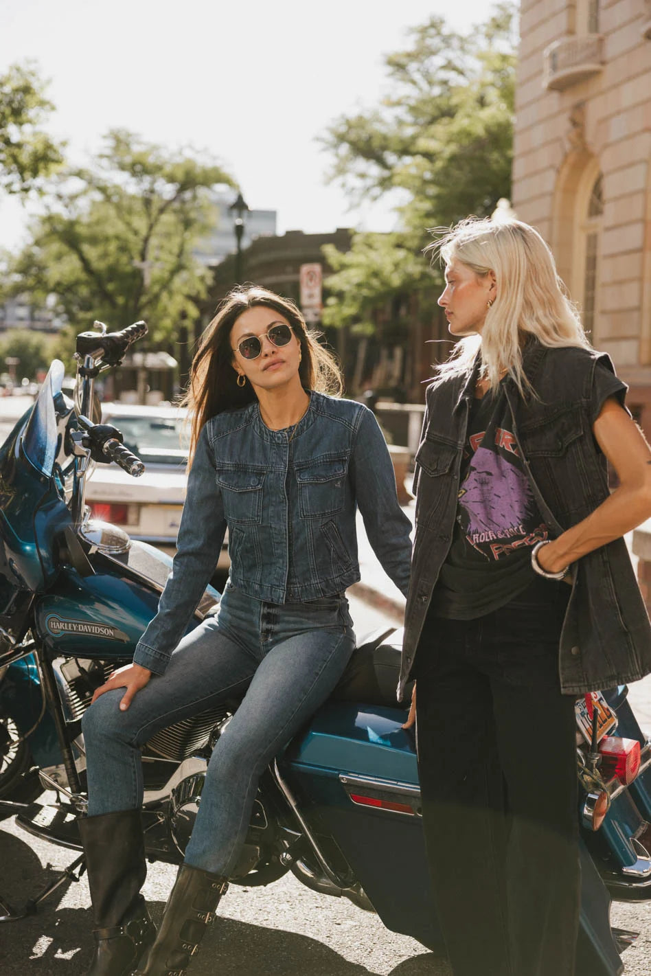 Matiste Denim Jacket for Women - Vintage Distressed Denim Jacket with Button Front & Pockets | Perfect for Casual Outfits, Streetwear & Fall Layering