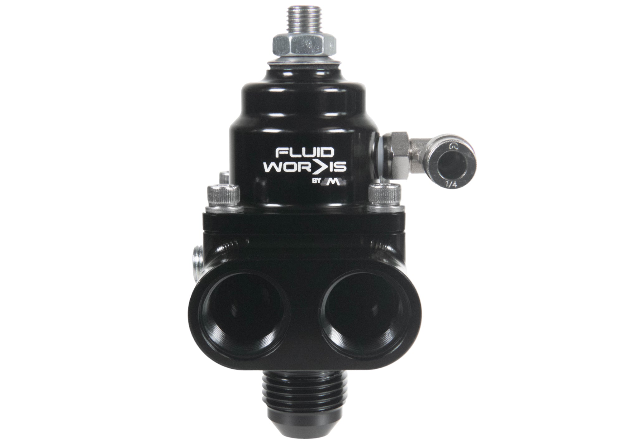 Fluidworks 1-10 GPM Fuel Pressure Regulator 35-70 PSI with Front Loader Fittings - Compatible with Tractors, Trucks & Heavy Equipment
