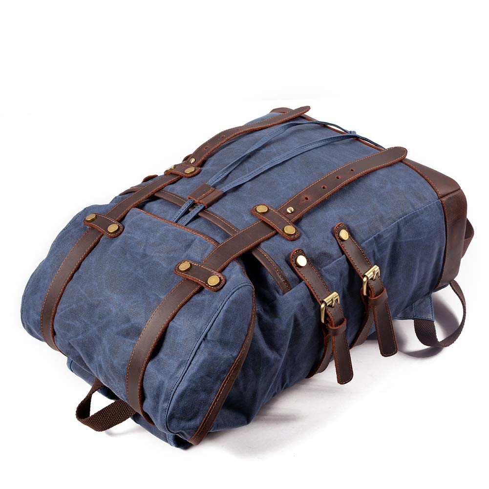 Vintage Waterproof Canvas Laptop Backpack - 17