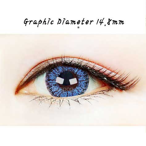 SM Blue (VS) Contact Lenses (2Pcs) - 6 Month Supply - Perfect for Daily Wear, Cosplay & Halloween Costumes
