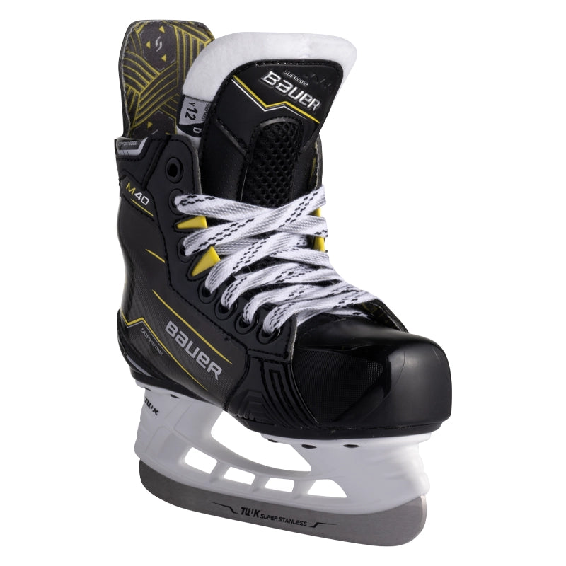 Bauer Supreme M40 Youth Ice Hockey Skates - Lightweight & Durable for Competitive Play - Perfect for Kids & Teens on Ice