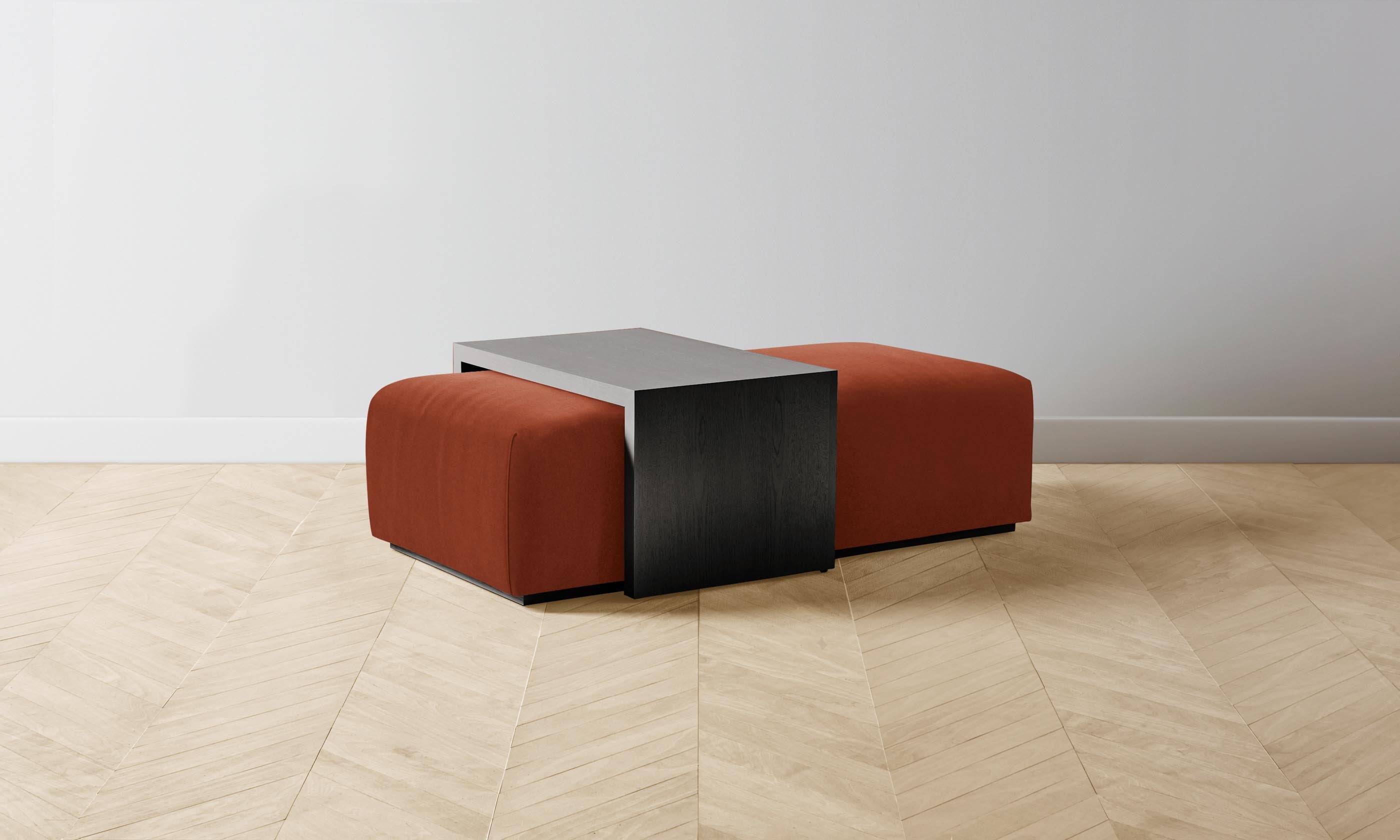 The Bowery Ottoman - Luxurious Mohair Spice Upholstered Footrest & Accent Chair for Living Room, Bedroom, or Office - Perfect for Relaxing & Adding Elegant Style
