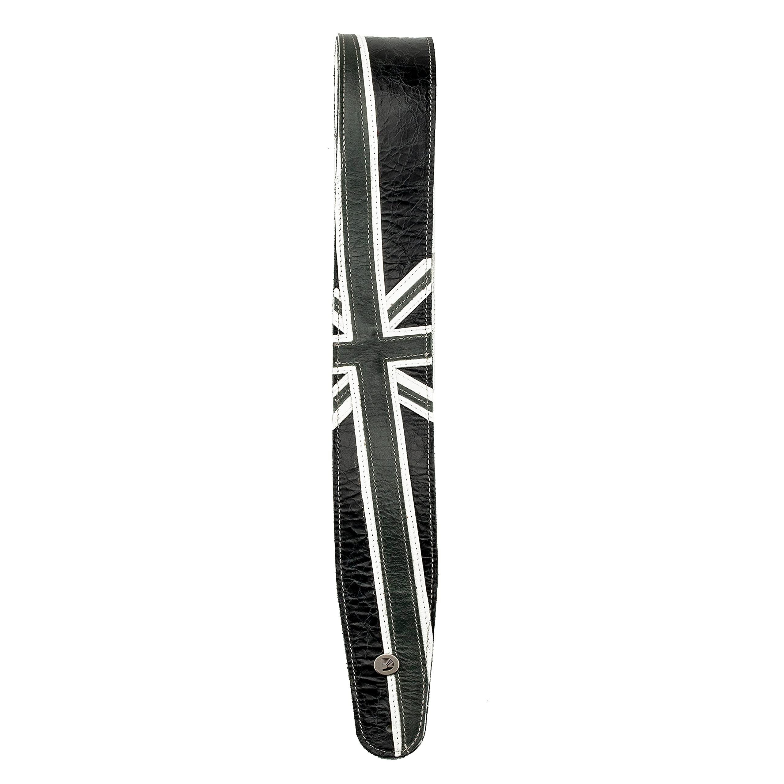 D'Addario Premium Leather Guitar Strap - Adjustable, Comfortable & Durable Guitar Accessory for Electric & Acoustic Guitars - Perfect for Live Performances, Studio Sessions & Practice