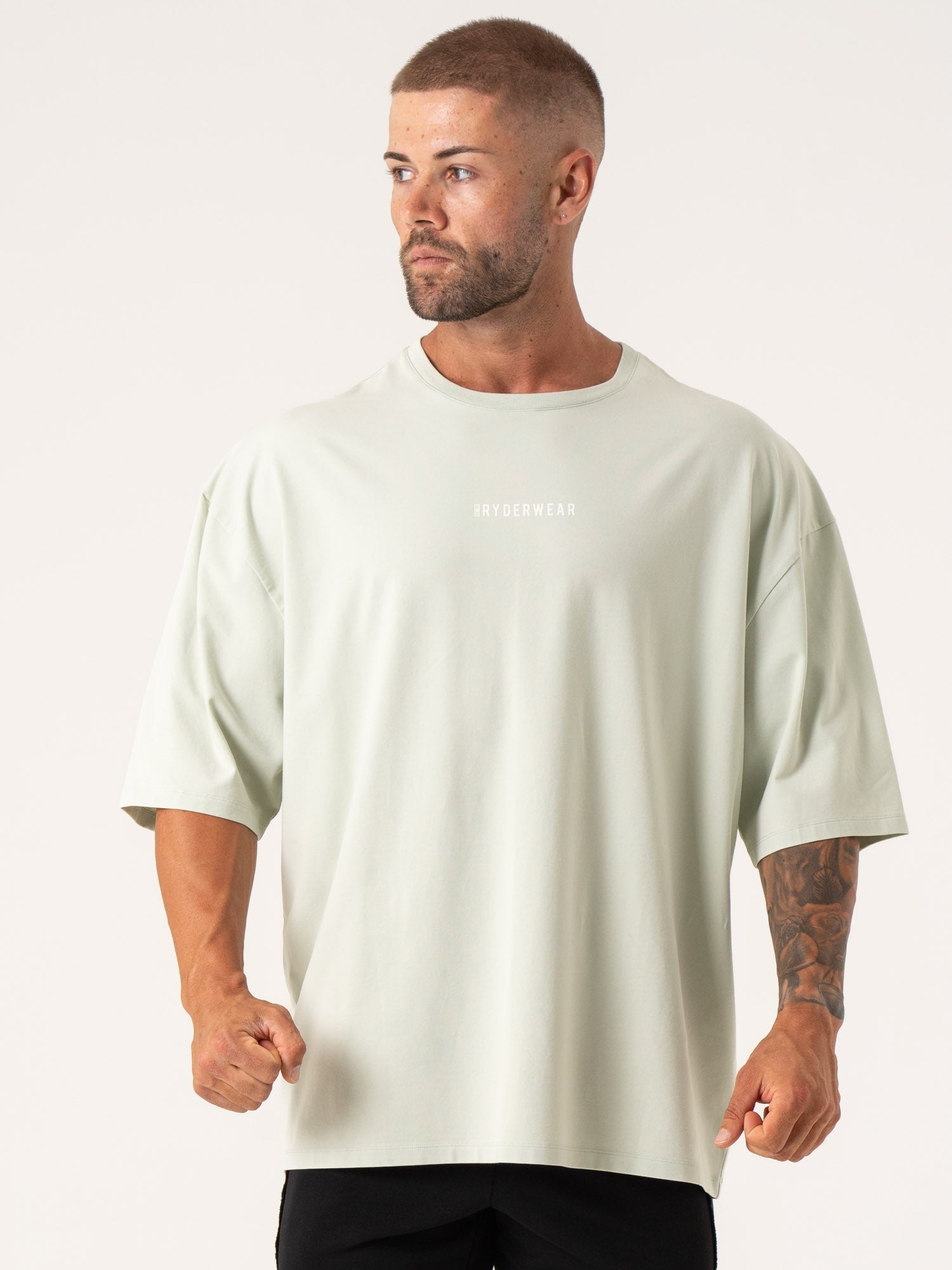 Pursuit Oversized T-Shirt for Men & Women | Spearmint Stonewash Vintage Style | Casual Streetwear, Loungewear & Everyday Comfort