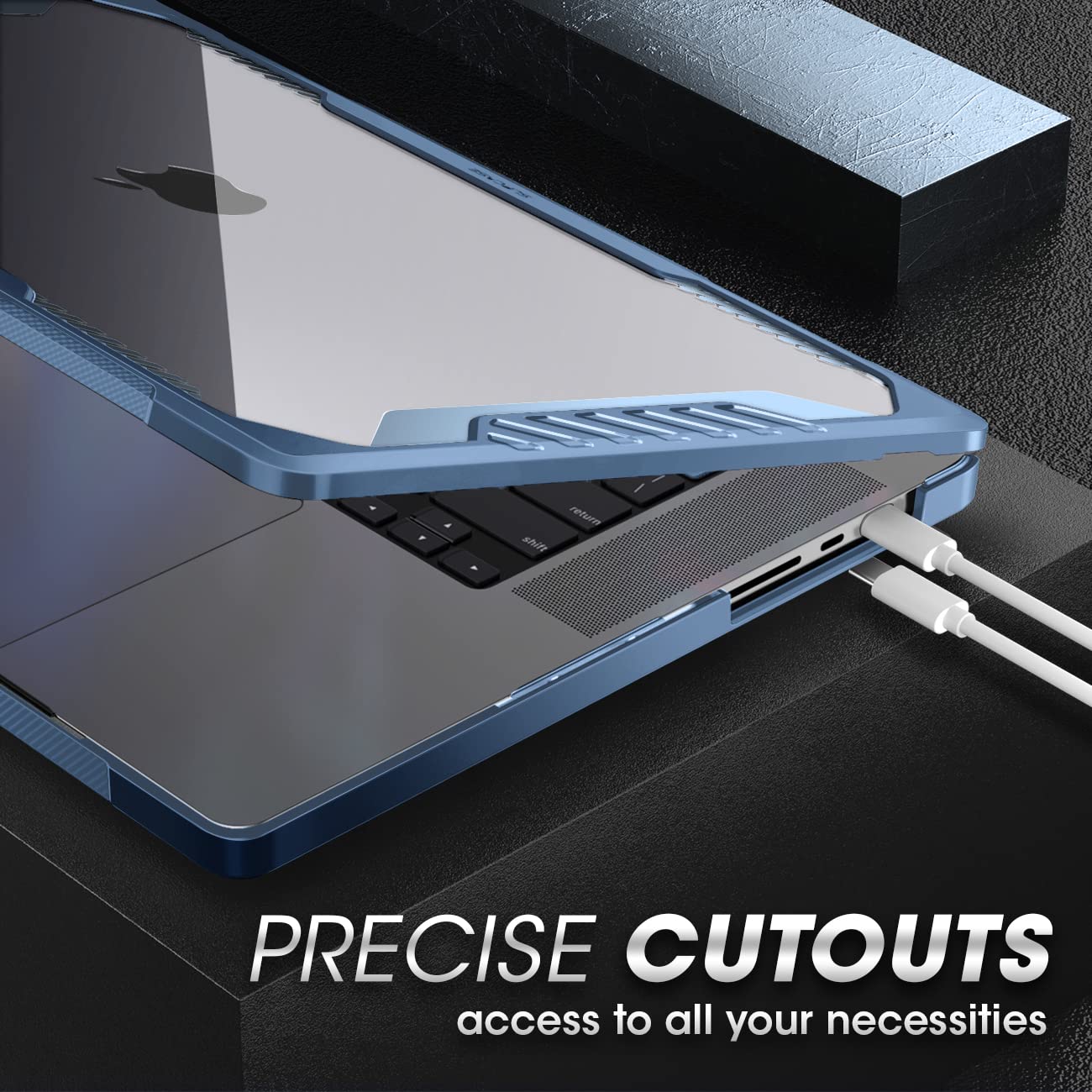 SUPCASE Unicorn Beetle Heavy Duty Rugged Shockproof Hard Shell Protective Case for MacBook Pro 16 Inch (2021-2024 M1/M2/M3/M4 Pro/Max Models A2485/A2780/A2991/A3186/A3403) - Azure Blue | Durable Laptop Cover for Work, Travel & Outdoor Use