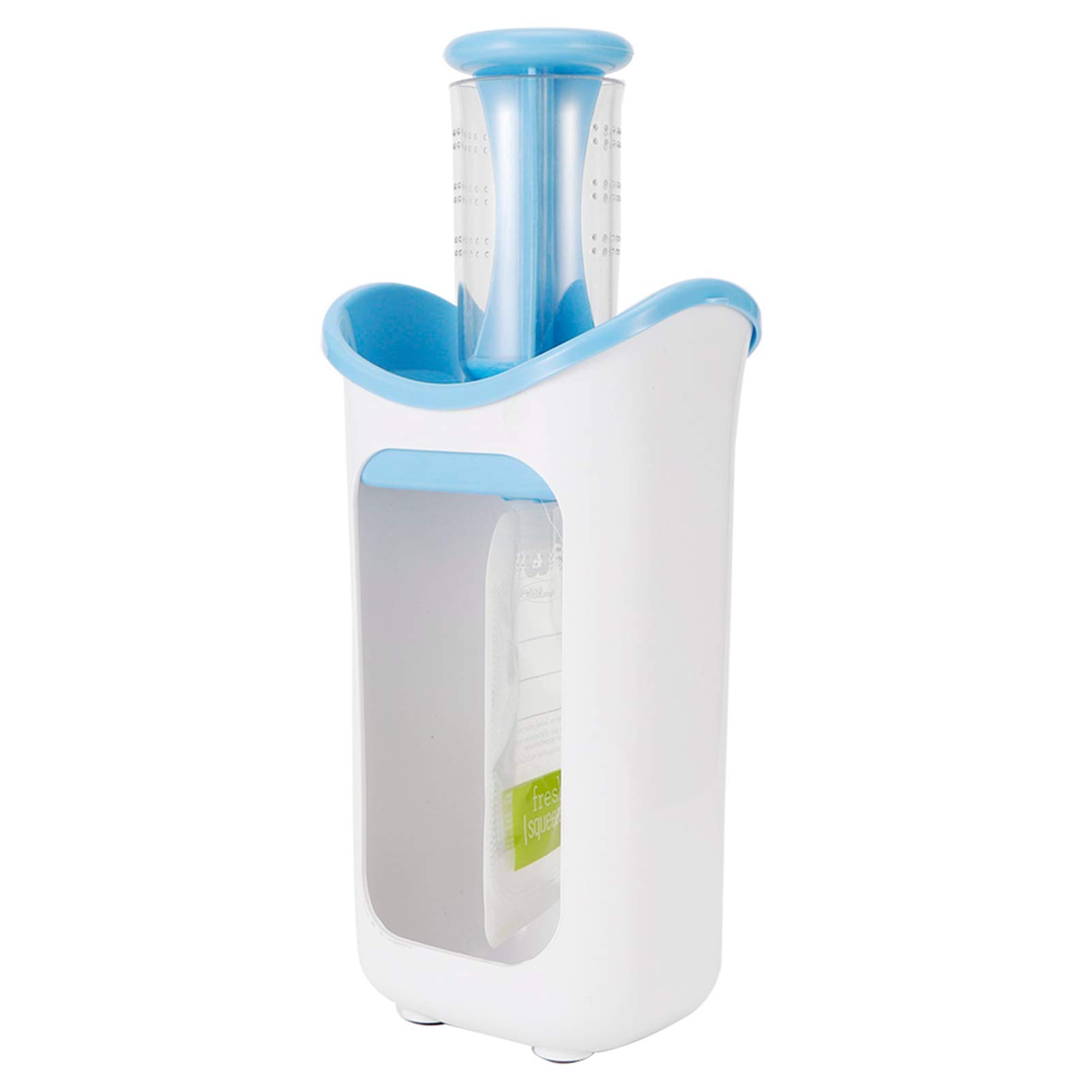 Portable Fruit Puree Squeezer Station - Food Pouches Filling System for Home Kitchen | Easy Baby Food Maker & Snack Packing Tool | Perfect for Meal Prep, Toddler Snacks & On-the-Go Nutrition (Blue)
