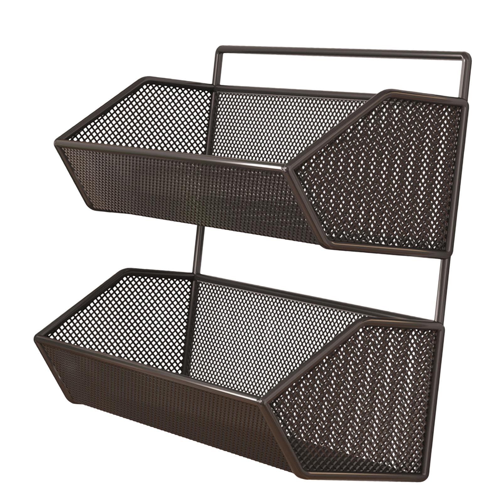 CALANDIS® Hanging Wall Basket - Heavy Duty Storage Organizer for Laundry Room, Kitchen Cabinets, Bathroom & Pantry | Space Saving Wall Mounted Storage Solution for Towels, Fruits, Vegetables & Household Items