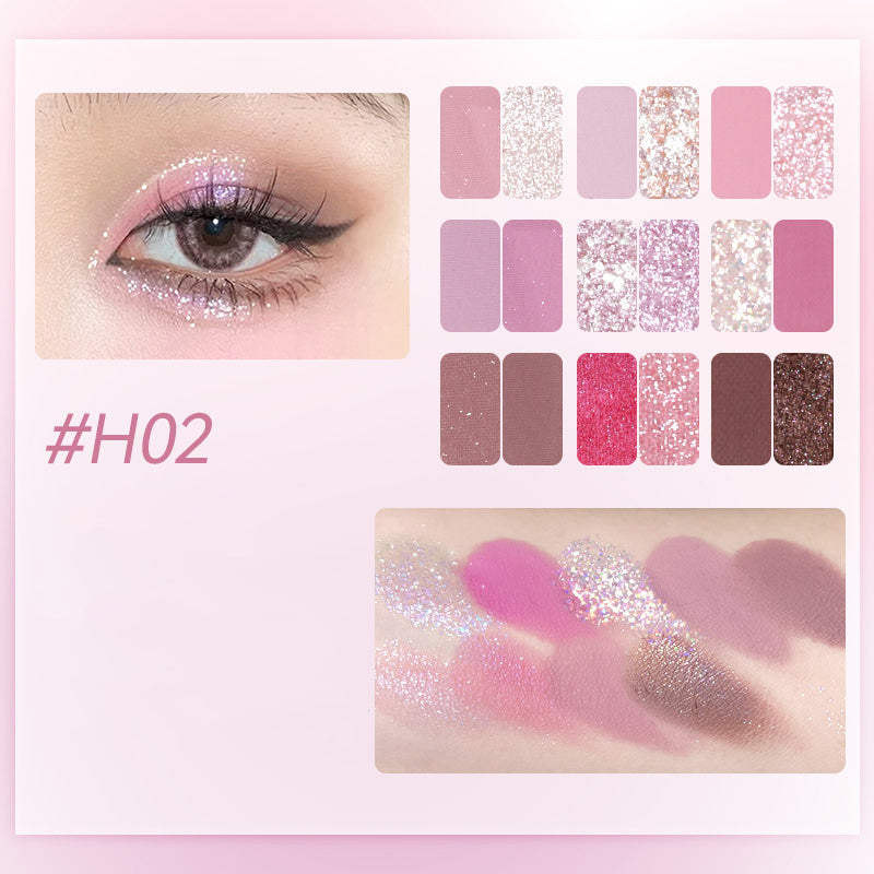 HOLD LIVE Bunny Sweetheart Garden Eyeshadow Palette - 18 Matte & Shimmer Colors, Vegan & Cruelty-Free Makeup for Everyday & Party Looks | Perfect for Gift, Travel & Professional Use