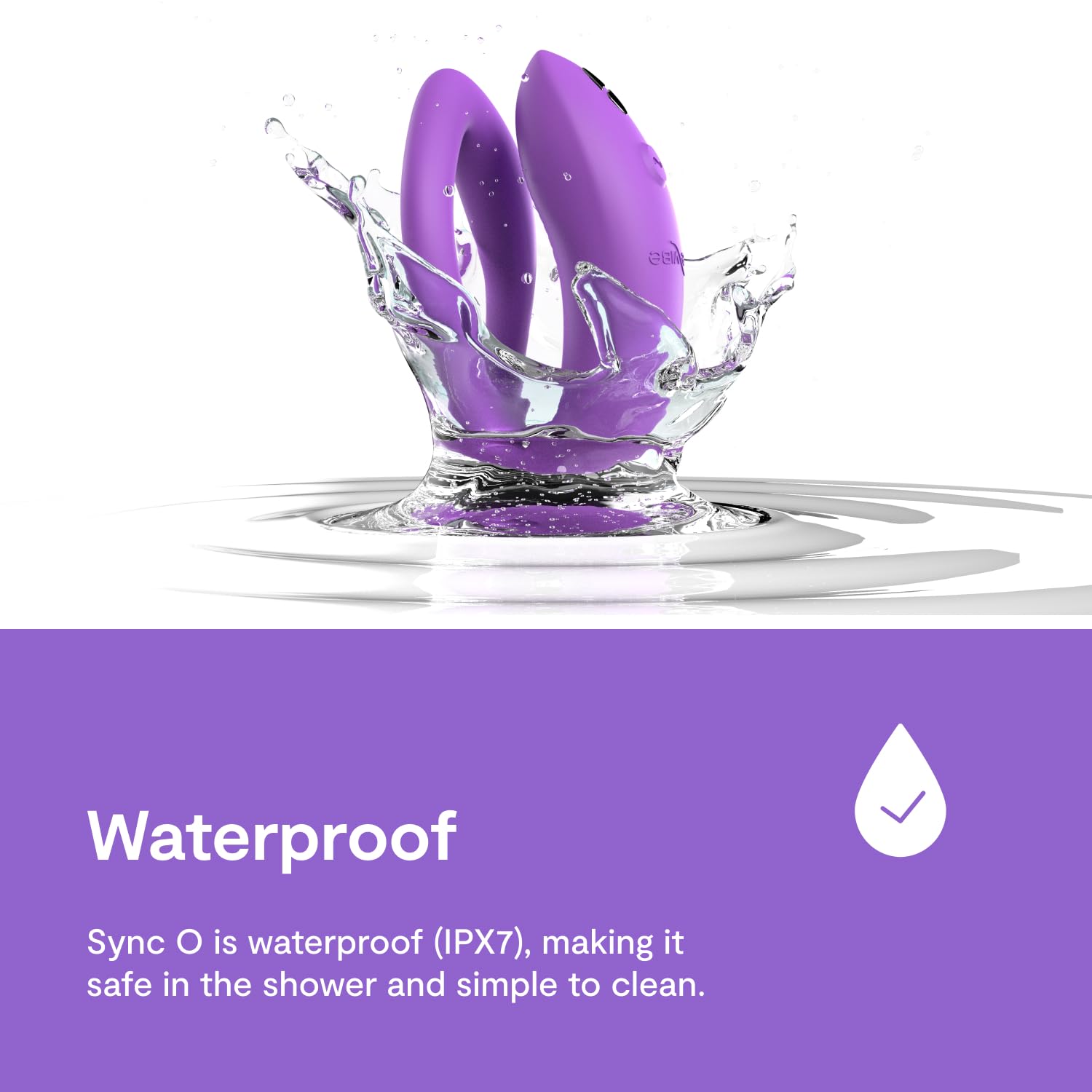We-Vibe Sync O Couples Vibrator - Remote Control Wearable Vibrator for Women & Couples | 10 Powerful Vibration Modes | App-Controlled G-Spot & Clitoral Stimulator | Rechargeable Adult Toy | Purple | Perfect for Long Distance Play & Intimate Couples Bonding