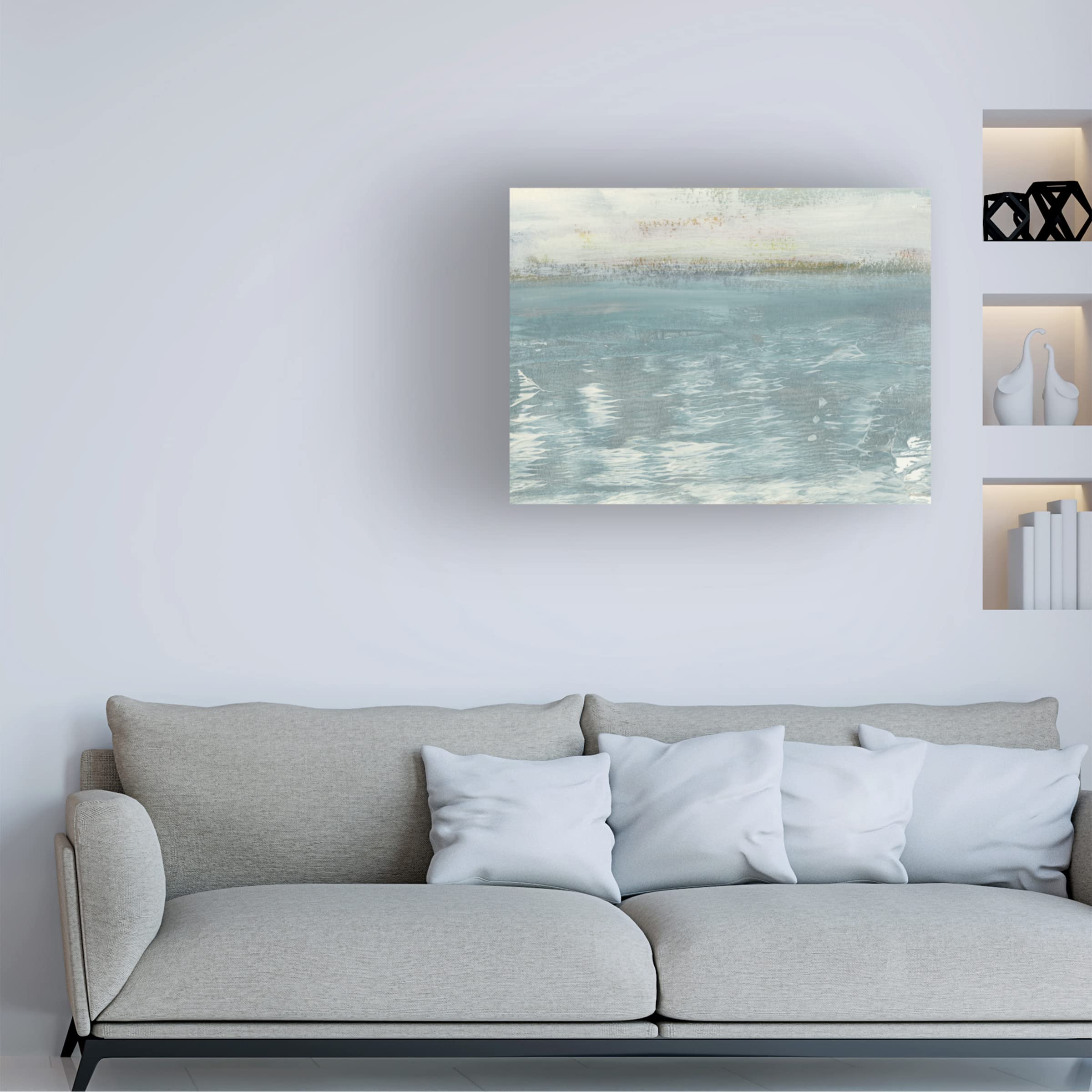 Trademark Fine Art 'Peace and Calm I' Canvas Wall Art by Lila Bramma - Serene Landscape Painting for Living Room, Bedroom & Office Decor