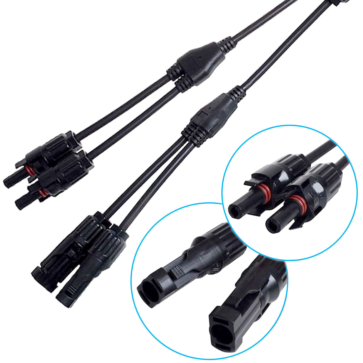 Acopower Solar Panel Connector HY AS MC4TY - Compatible with Solar Panels, PV Systems, and Renewable Energy Projects - Perfect for Home, RV, and Off-Grid Power Solutions