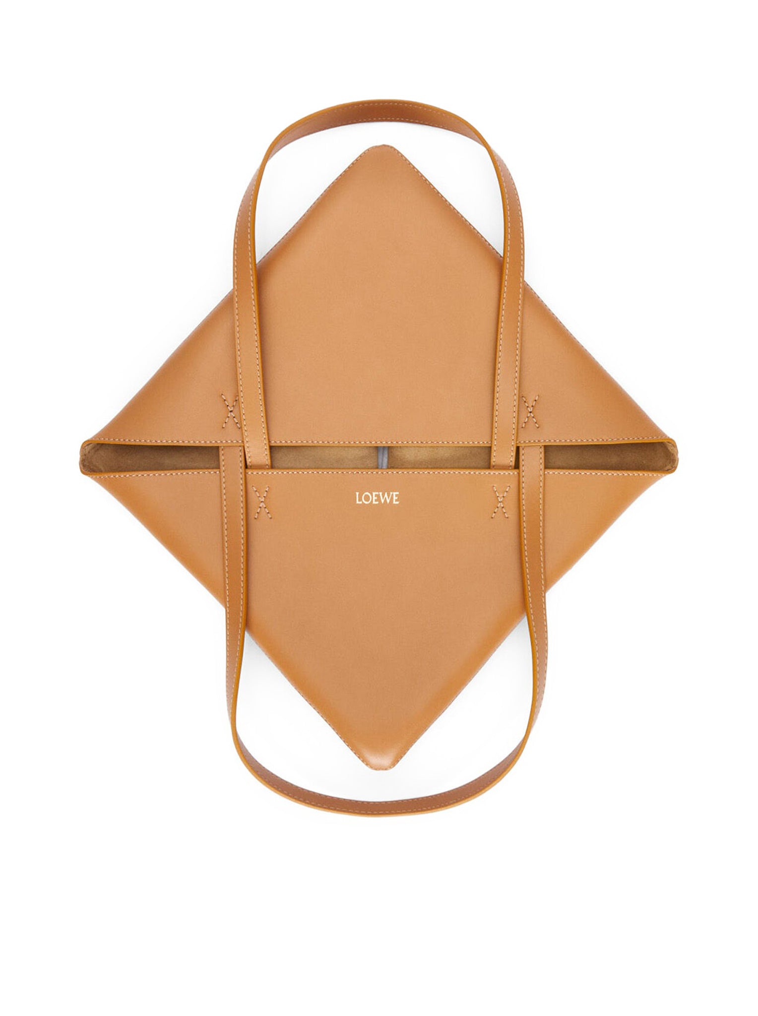 Stylish Puzzle Fold Tote Bag in Shiny Calfskin Leather - Perfect for Work, Travel & Everyday Use