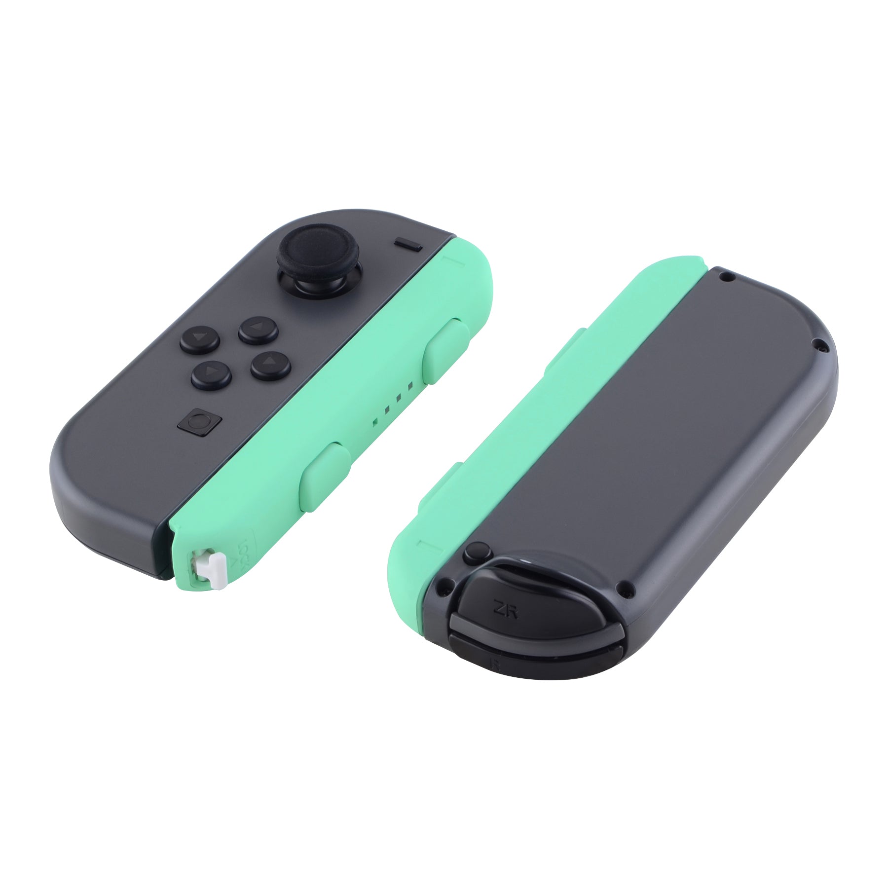 eXtremeRate 2 Pack Mint Green Custom Replacement Shell for Nintendo Switch Joy-Con Straps - Perfect for Gaming Accessories & DIY Controller Mods