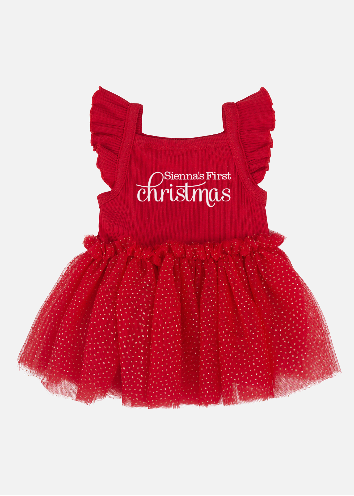 Cozy Flutter Tutu Dress for Girls - Soft Red Party Dress | Perfect for Birthday, Photo Shoots & Special Occasions