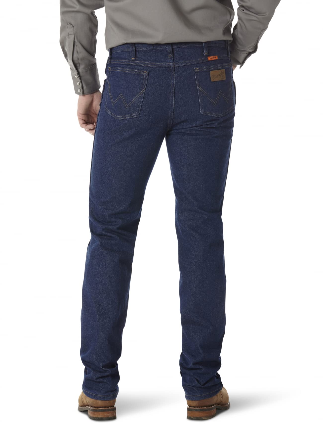 Wrangler Men's Flame Resistant Slim Fit Work Jeans - Durable & Comfortable for Construction, Welding & Outdoor Jobs