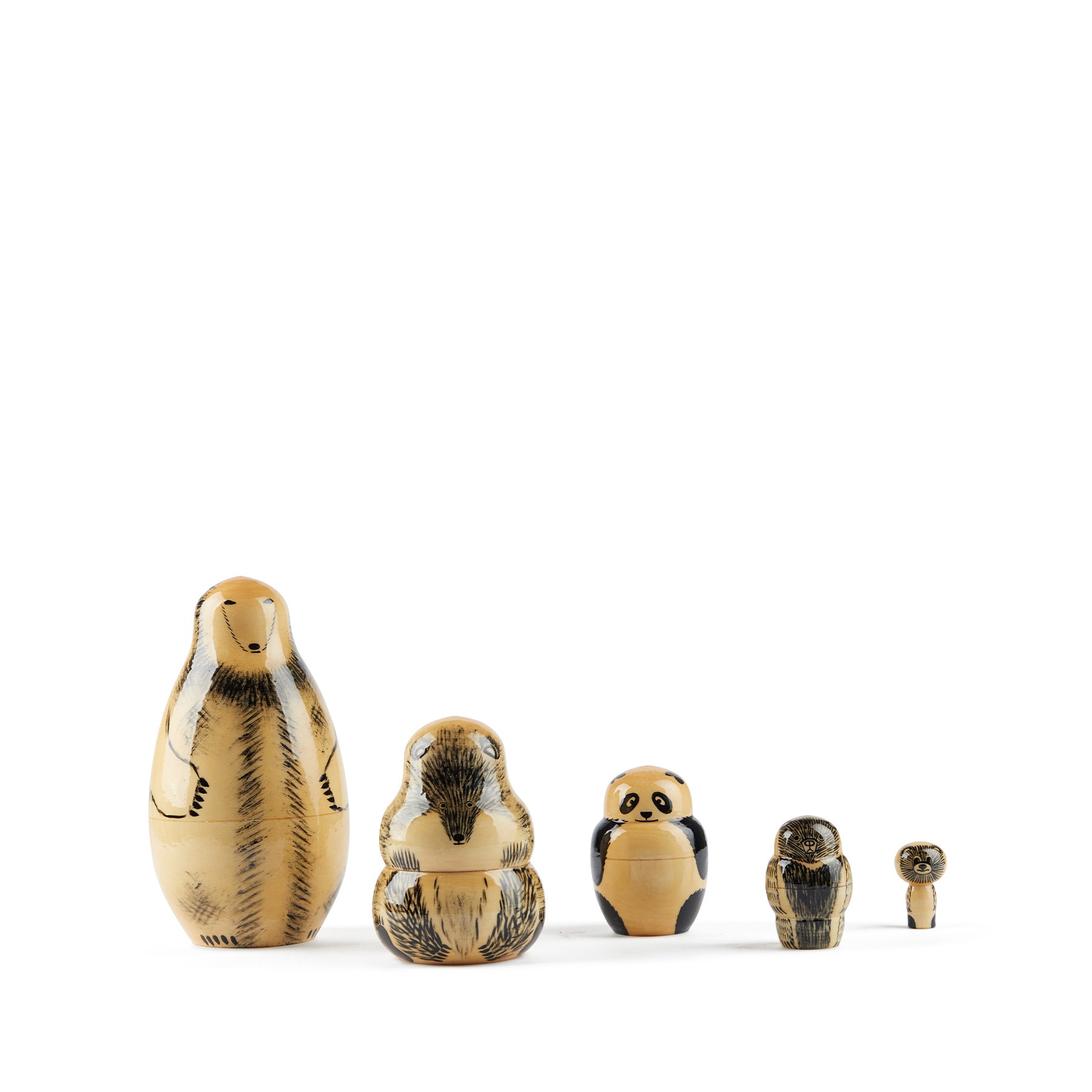 The Bears Matryoshka Dolls - Handmade Russian Nesting Dolls Set, Perfect for Home Decor, Gift Giving & Kids Educational Toys