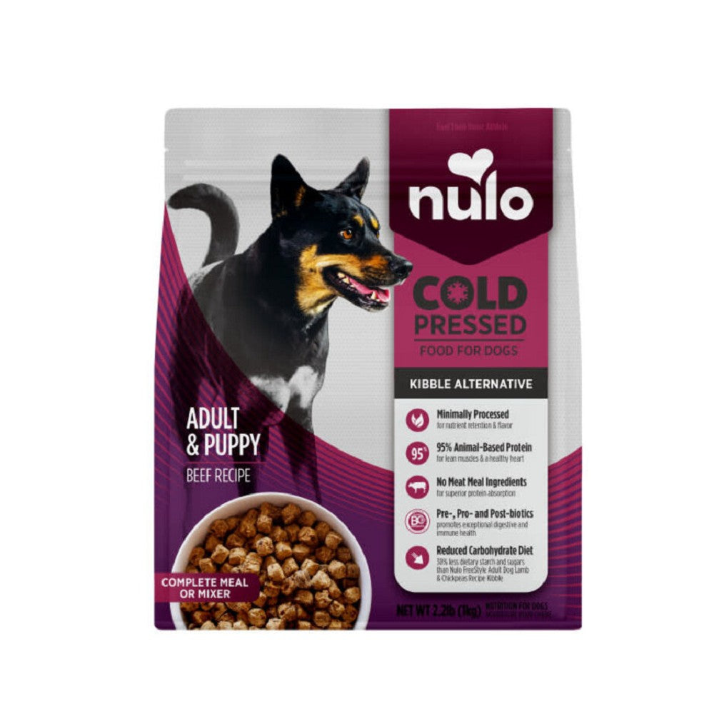 Premium Cold-Pressed Beef & Lamb Dry Dog Food for Adult & Puppy - High Protein, Grain-Free Nutrition for Active Dogs & Growing Puppies - Perfect for Daily Meals, Training Treats & Outdoor Adventures