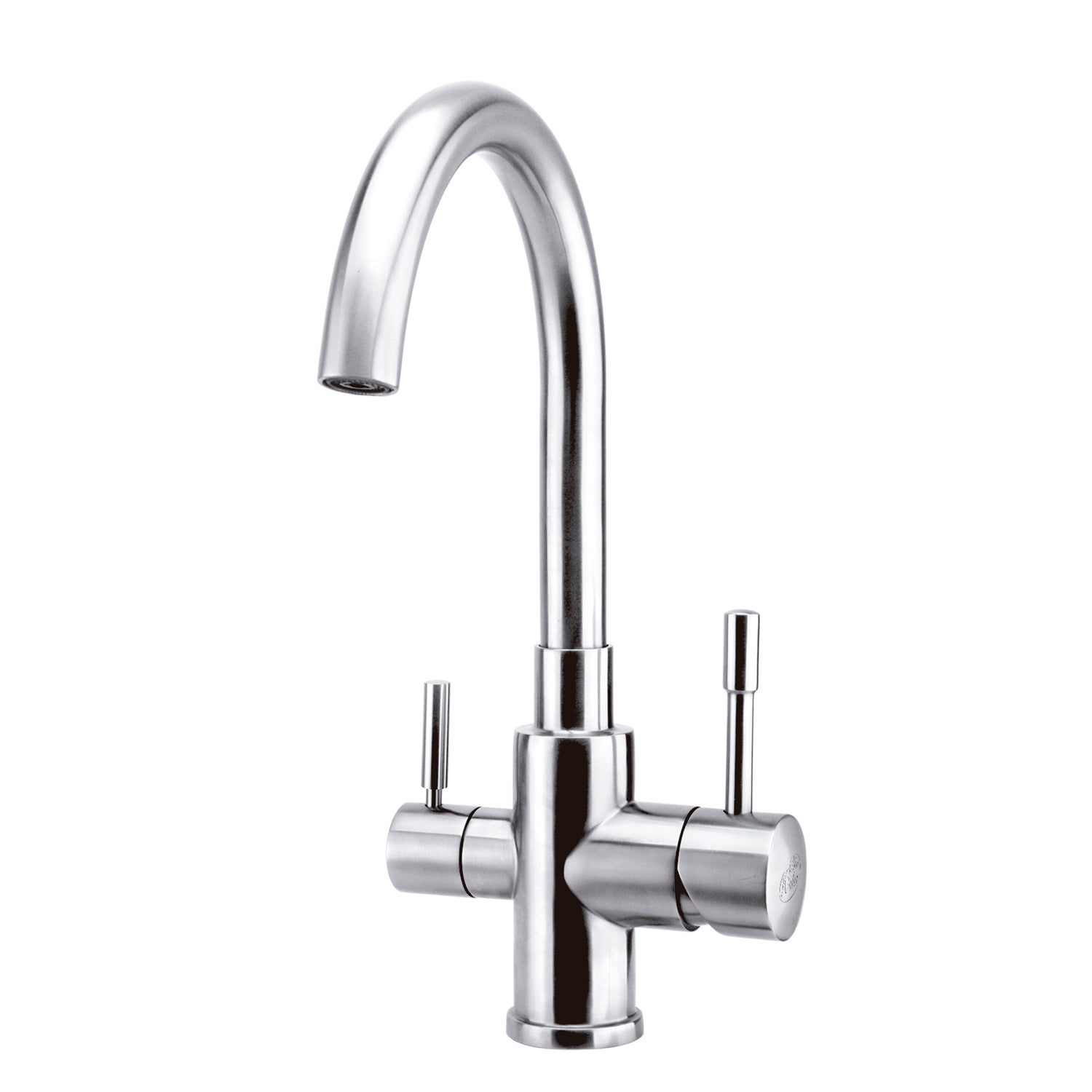 DAX 16005 BN Brushed Nickel Double Handle Kitchen Filter Faucet - High-Quality Drinking Water Faucet for Home, Office & RV Use