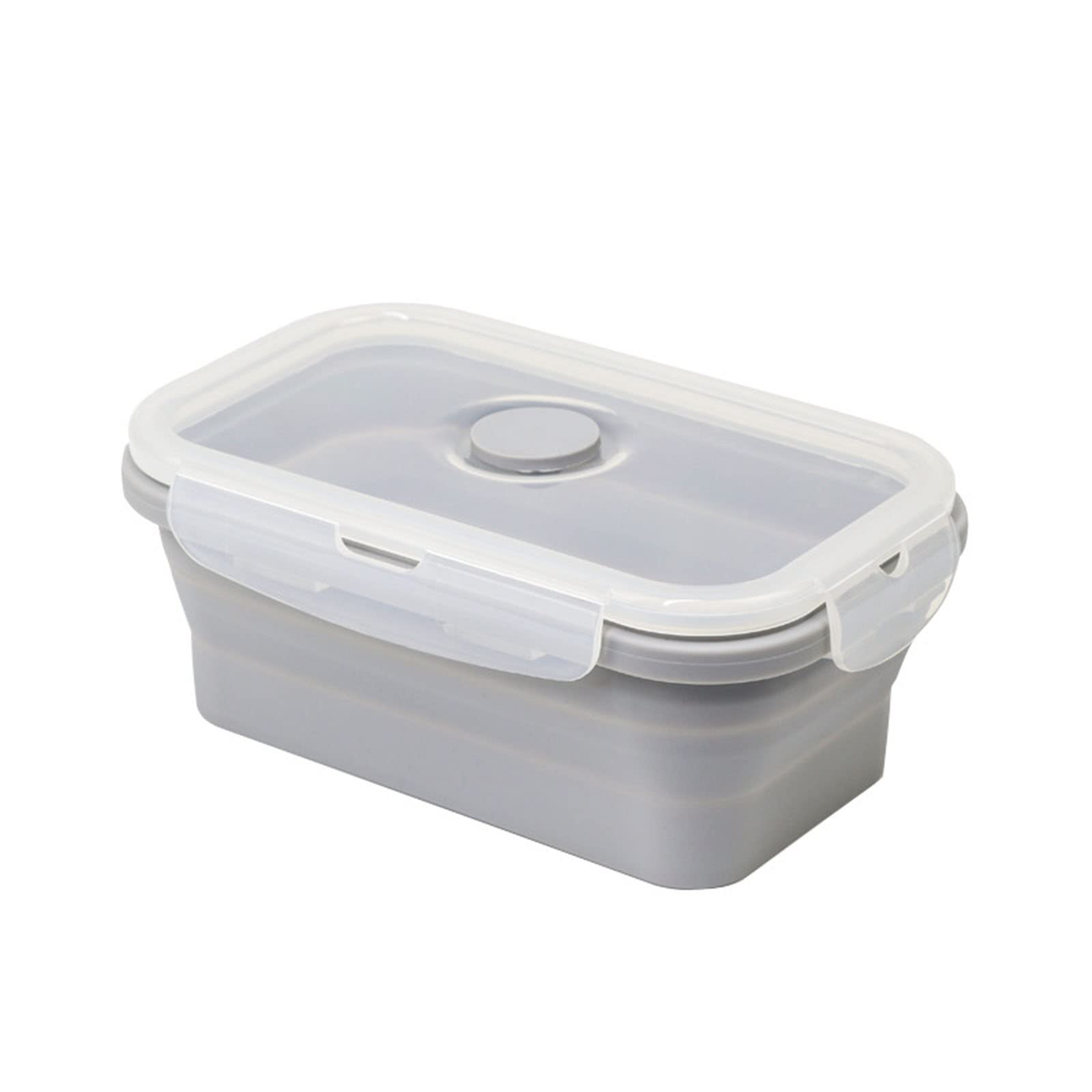 Collapsible Silicone Food Storage Container 1200ml - Space Saving, Microwave & Dishwasher Safe, BPA Free, Leak Proof - Perfect for Meal Prep, Leftovers, Freezer Storage & Office Lunch (Gray)