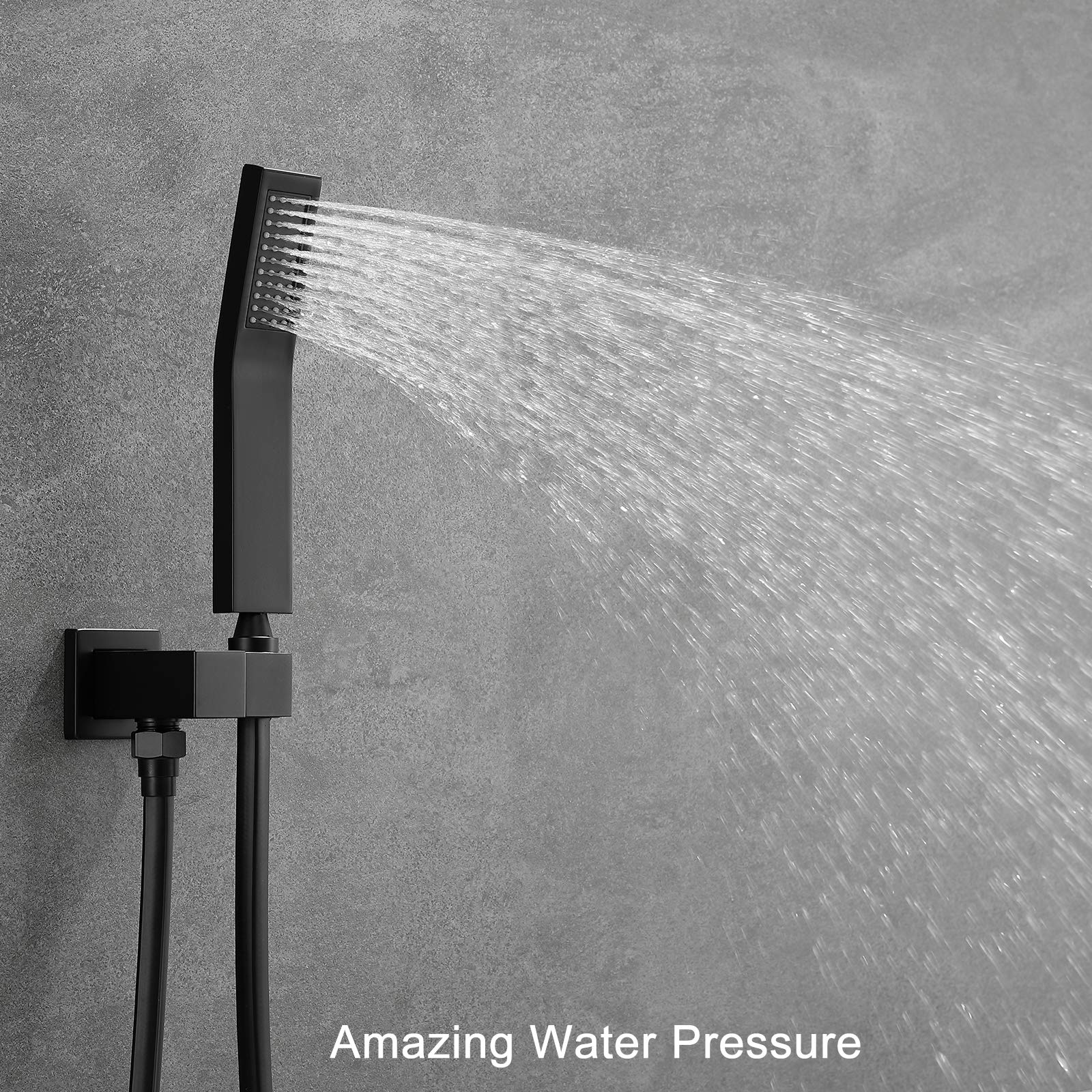 SHAMANDA Matte Black Shower System with 12