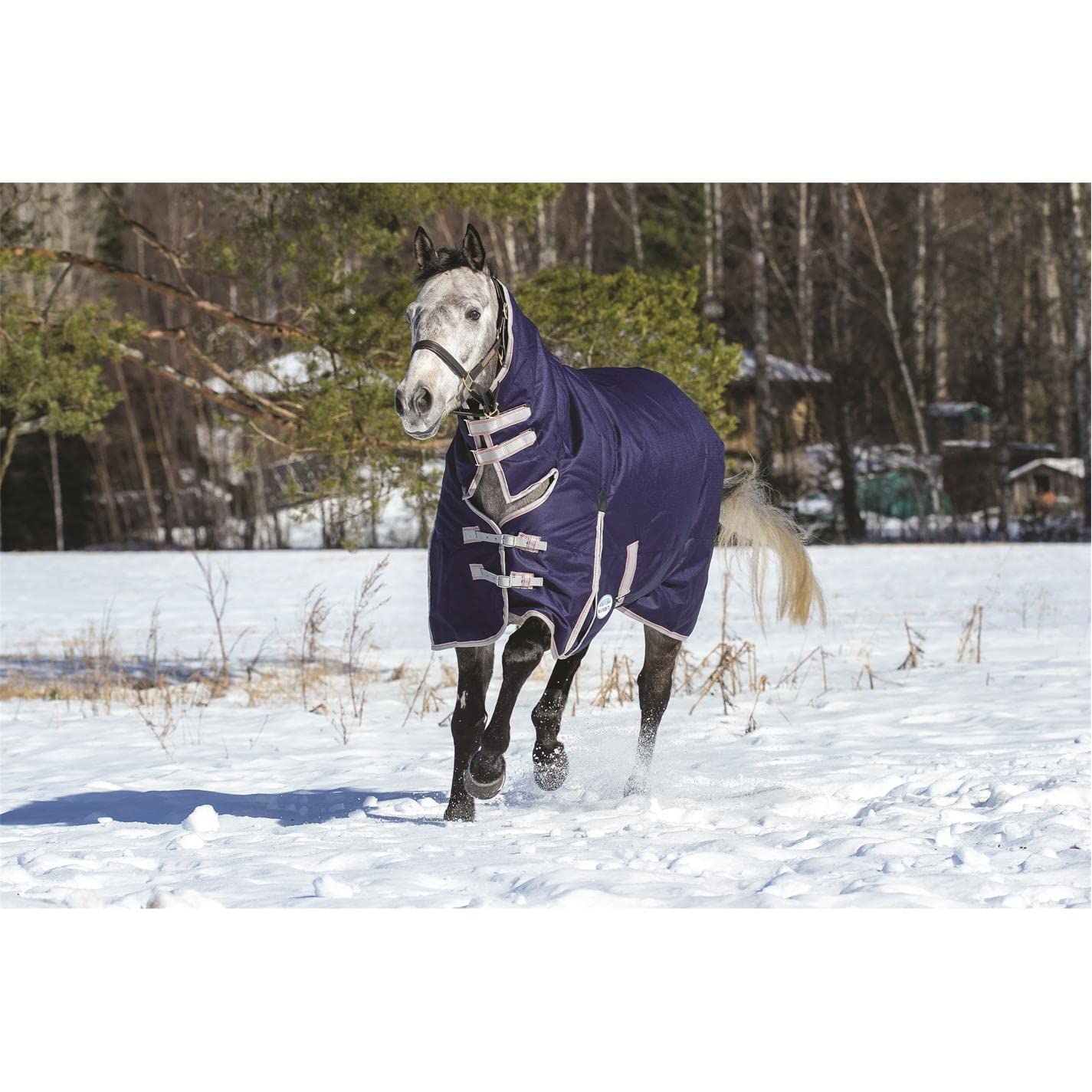 Weatherbeeta Comfitec Essential Combo Neck Medium Horse Blanket - Waterproof & Breathable Turnout Rug for All-Weather Riding & Stable Use