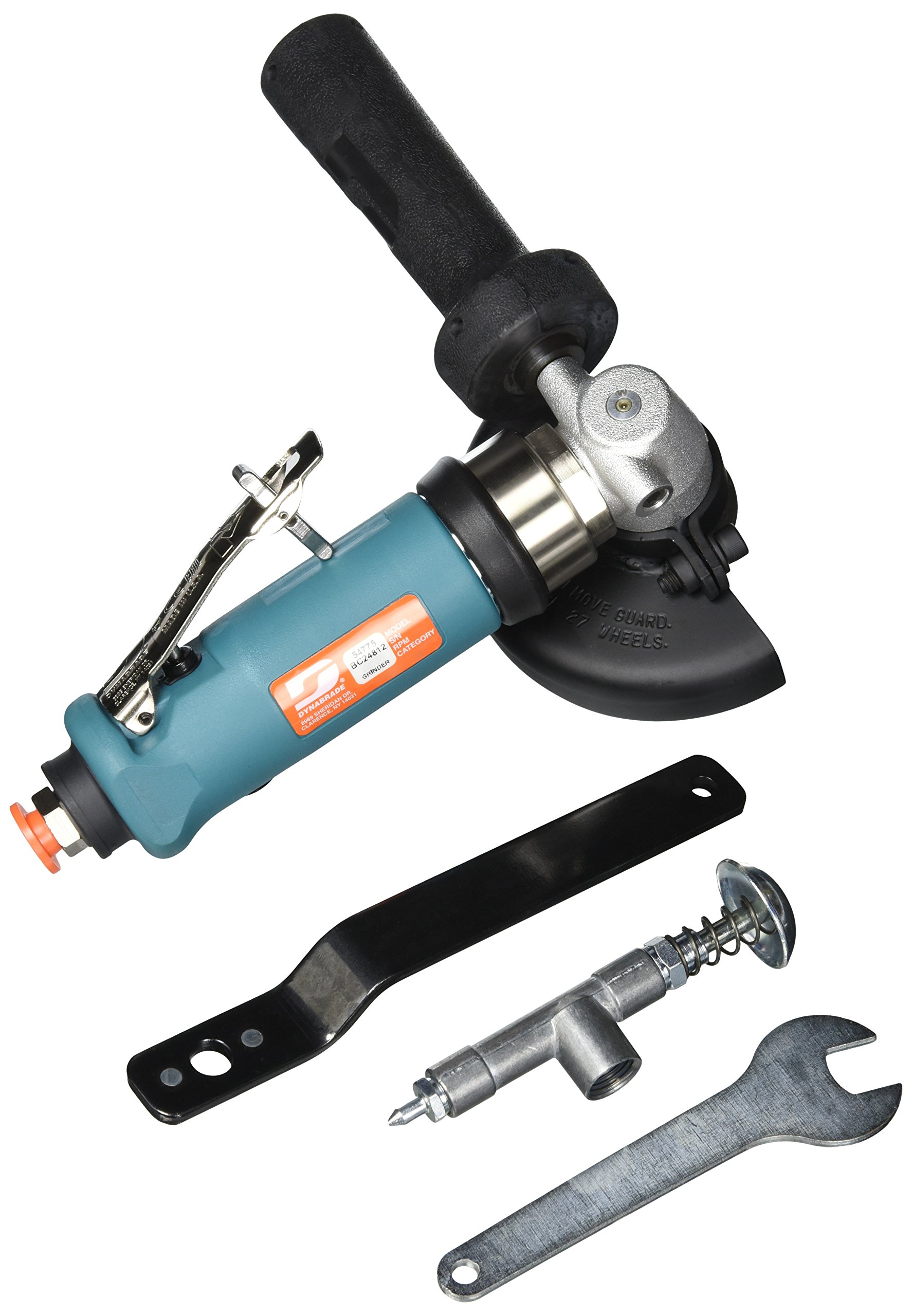 Dynabrade 54775 4-Inch Right Angle Grinder with Type 27 Depressed Center Wheel - Perfect for Metalworking, Welding & Construction Projects