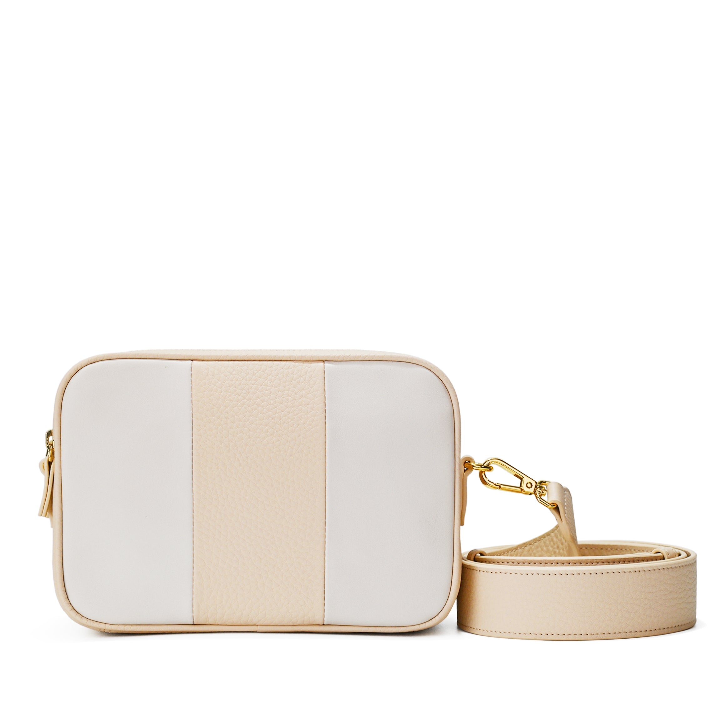 Meadow Double Zip Camera Bag Ivory/Sand Stripe - Stylish & Functional DSLR/SLR Camera Case for Photographers - Perfect for Travel, Hiking & Outdoor Photography