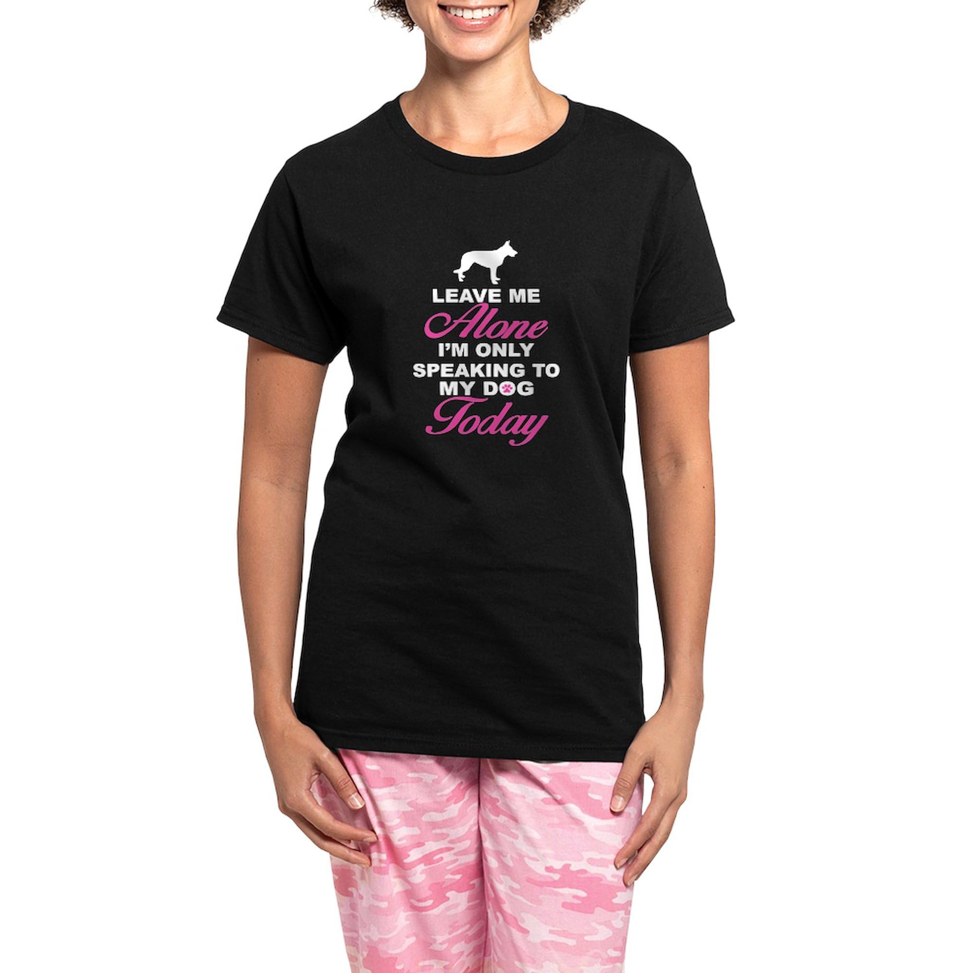 Leave Me Alone I'm Only Speaking to My Dog Today - Women's Funny Novelty Pajama Set | Cozy Sleepwear for Dog Lovers | Perfect for Relaxing at Home & Dog Mom Gifts