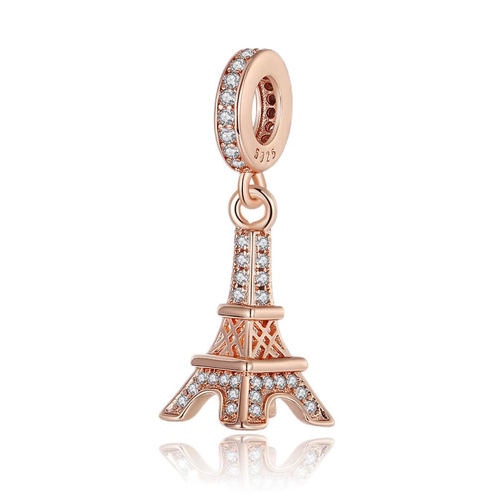 925 Sterling Silver Charms for Jewelry Making - Eiffel Tower, Paw Print & Cactus Pendants for Women's Bracelets & Necklaces - Perfect Birthday Gifts & DIY Jewelry Supplies for Craft Lovers