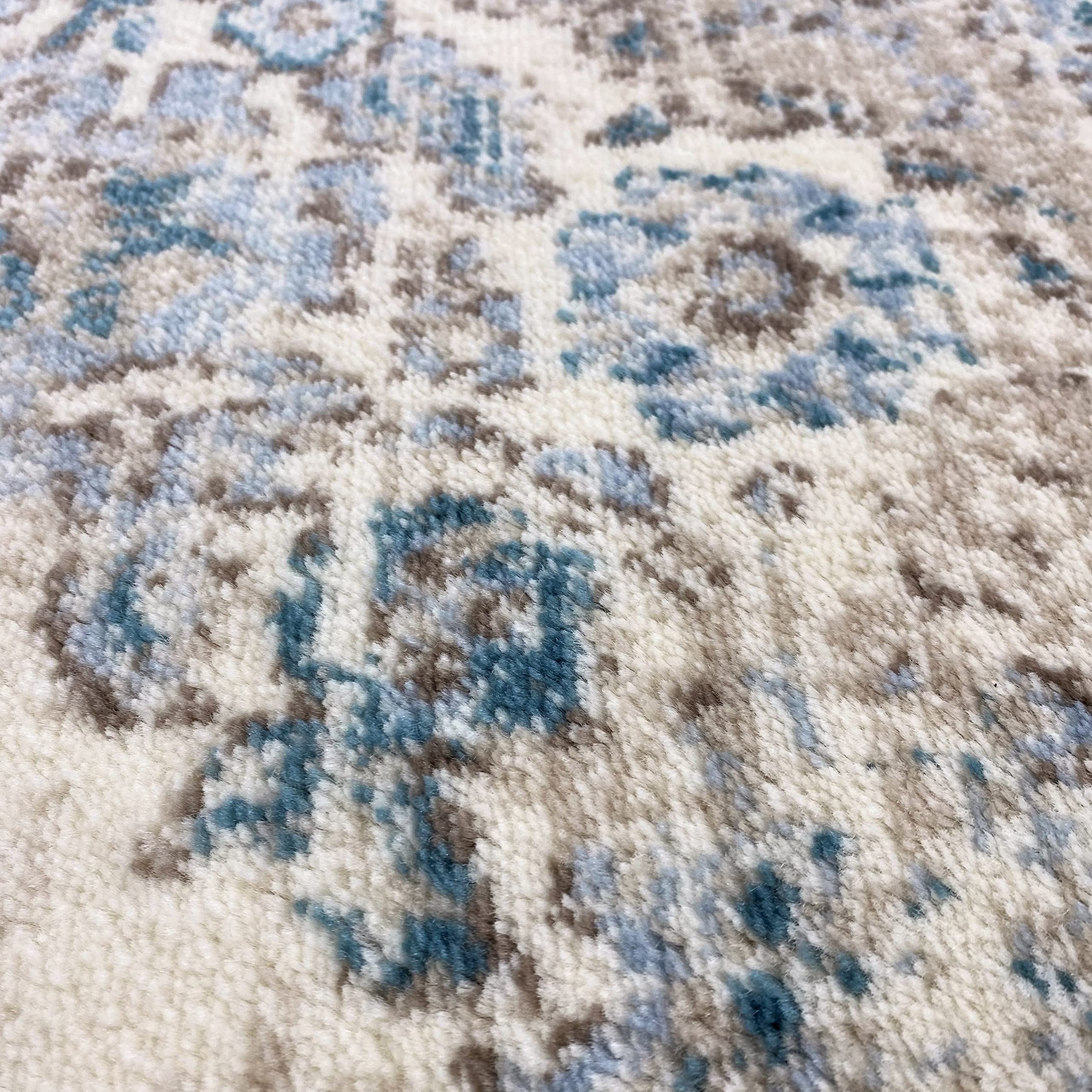Luxe Weavers Victoria Collection 6-Foot Round Floral Area Rug in Cream - Soft Boho Chic Living Room Carpet for Bedroom, Nursery & Home Decor