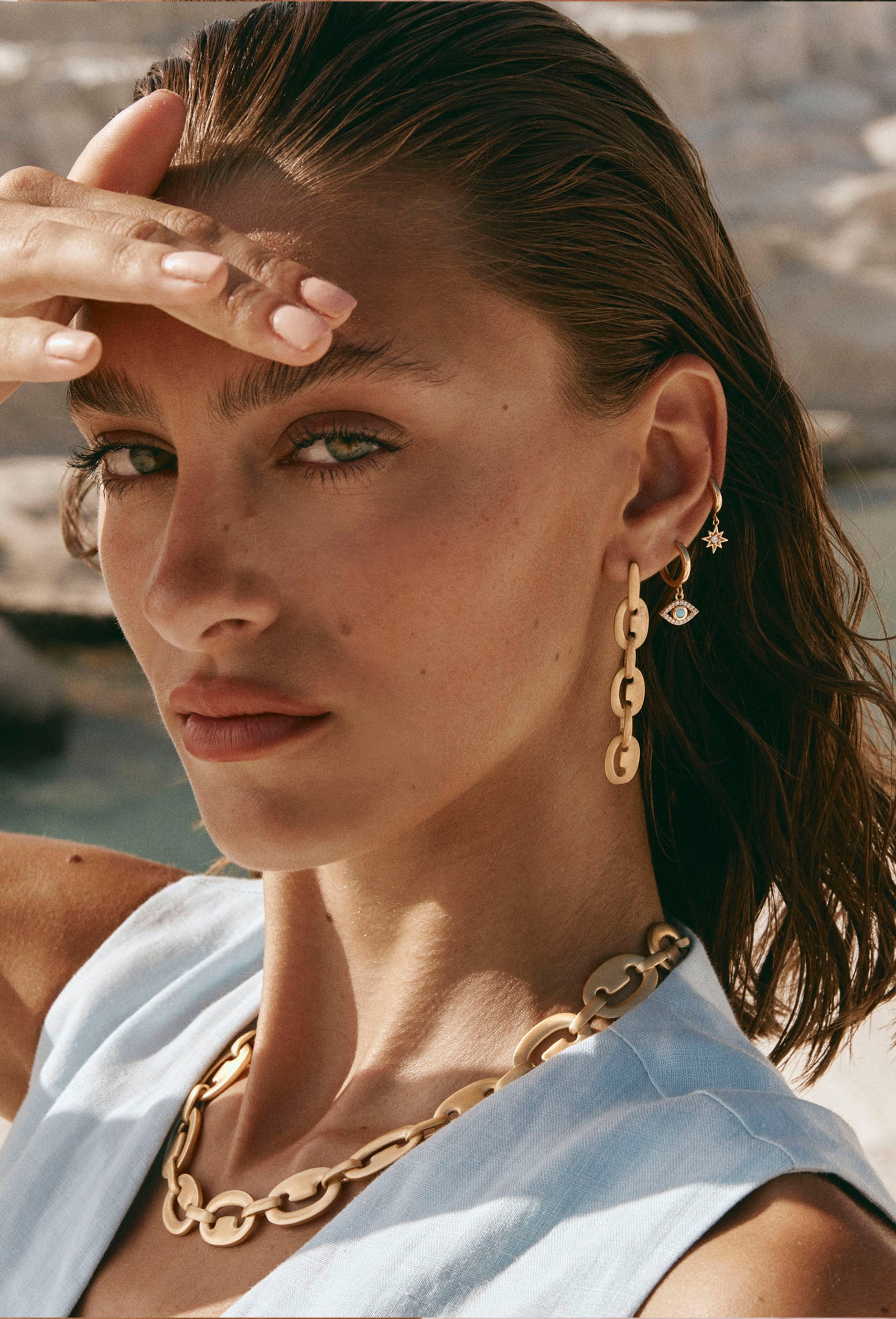 Fairley Gigi Earrings - 14K Gold Plated Hoop Earrings for Women, Trendy Minimalist Jewelry Gift for Everyday Wear & Special Occasions