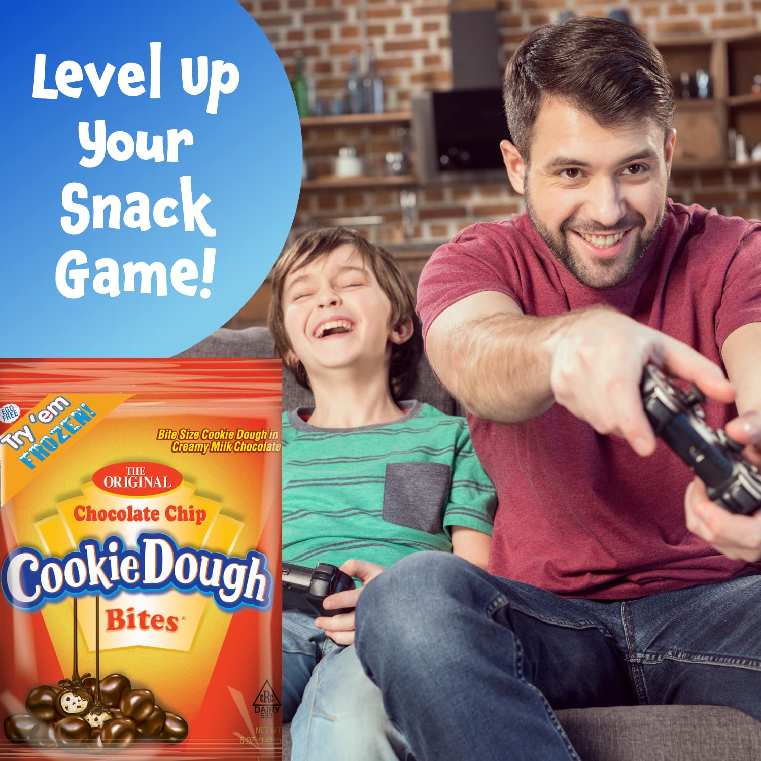 Delicious Chocolate Covered Edible Cookie Dough Bites - Cookies 'N Cream Flavor - Egg-Free Snack - 12 Pack (3.1 oz Each) - Perfect for Parties, Gifts & Sweet Cravings