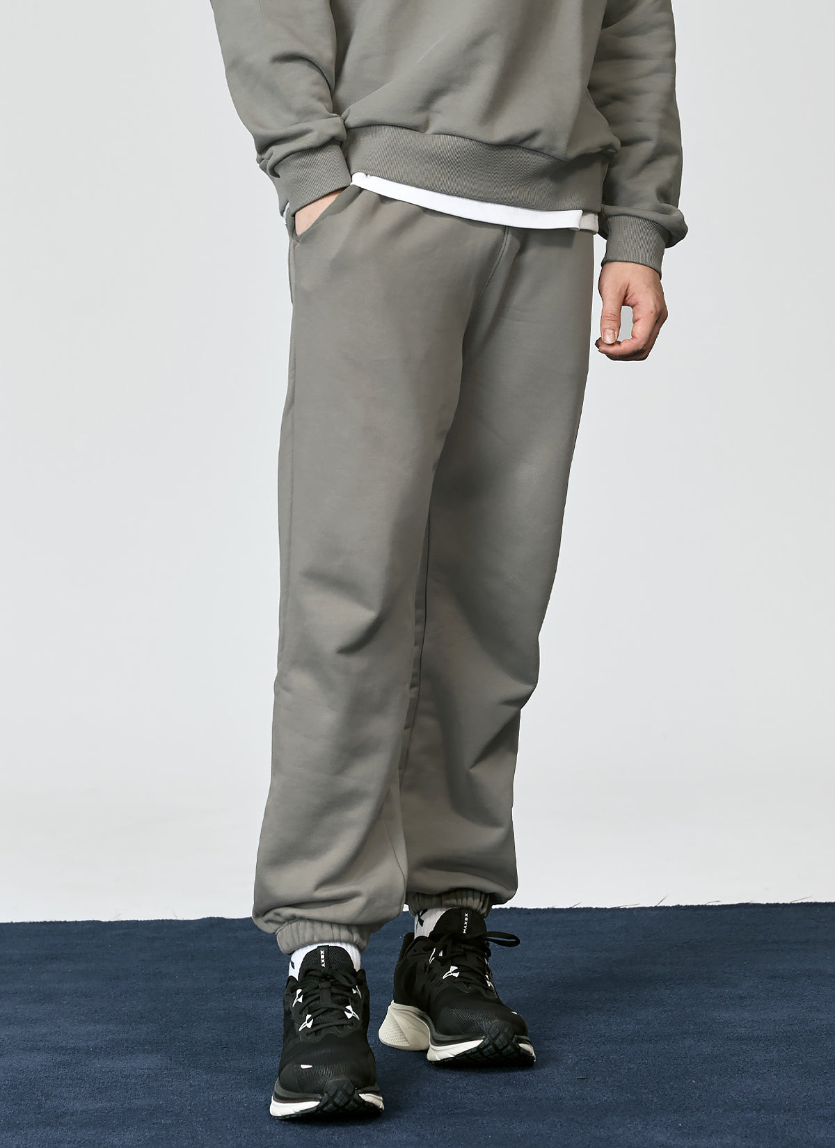 French Terry Loose Fit Jogger Pants for Men - Soft Comfortable Casual Sweatpants with Pockets for Lounge, Workout & Travel
