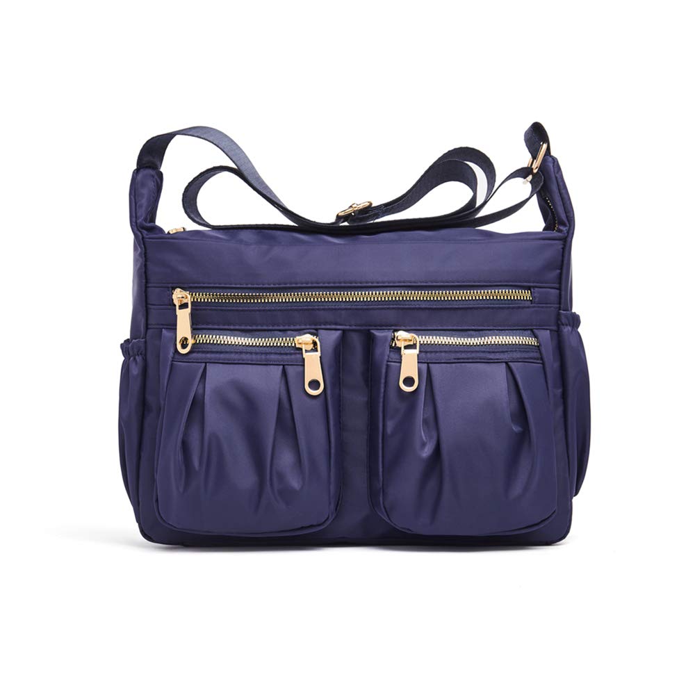 SHINON Women's Lightweight Nylon Crossbody Bag - Waterproof Multi-Pocket Shoulder Purse for Travel, Shopping & Daily Use | Casual Messenger Bag for Work & Outings