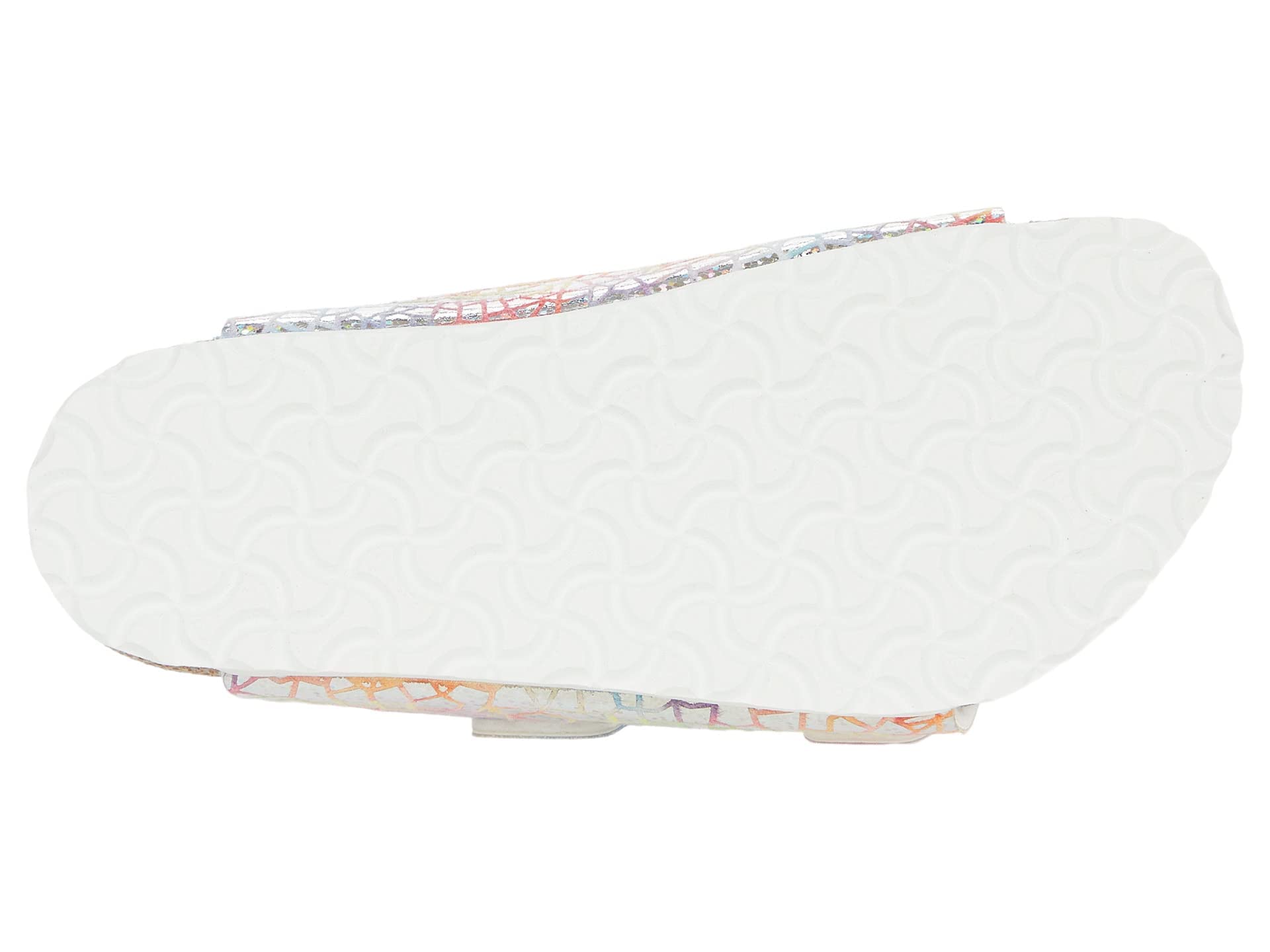 Birkenstock Arizona Vegan Sandals for Girls - Holographic Silver Microfiber - EU 34 (US 3-3.5) - Narrow Fit - Toddler/Little Kid/Big Kid Size - Perfect for School, Beach & Summer Outfits
