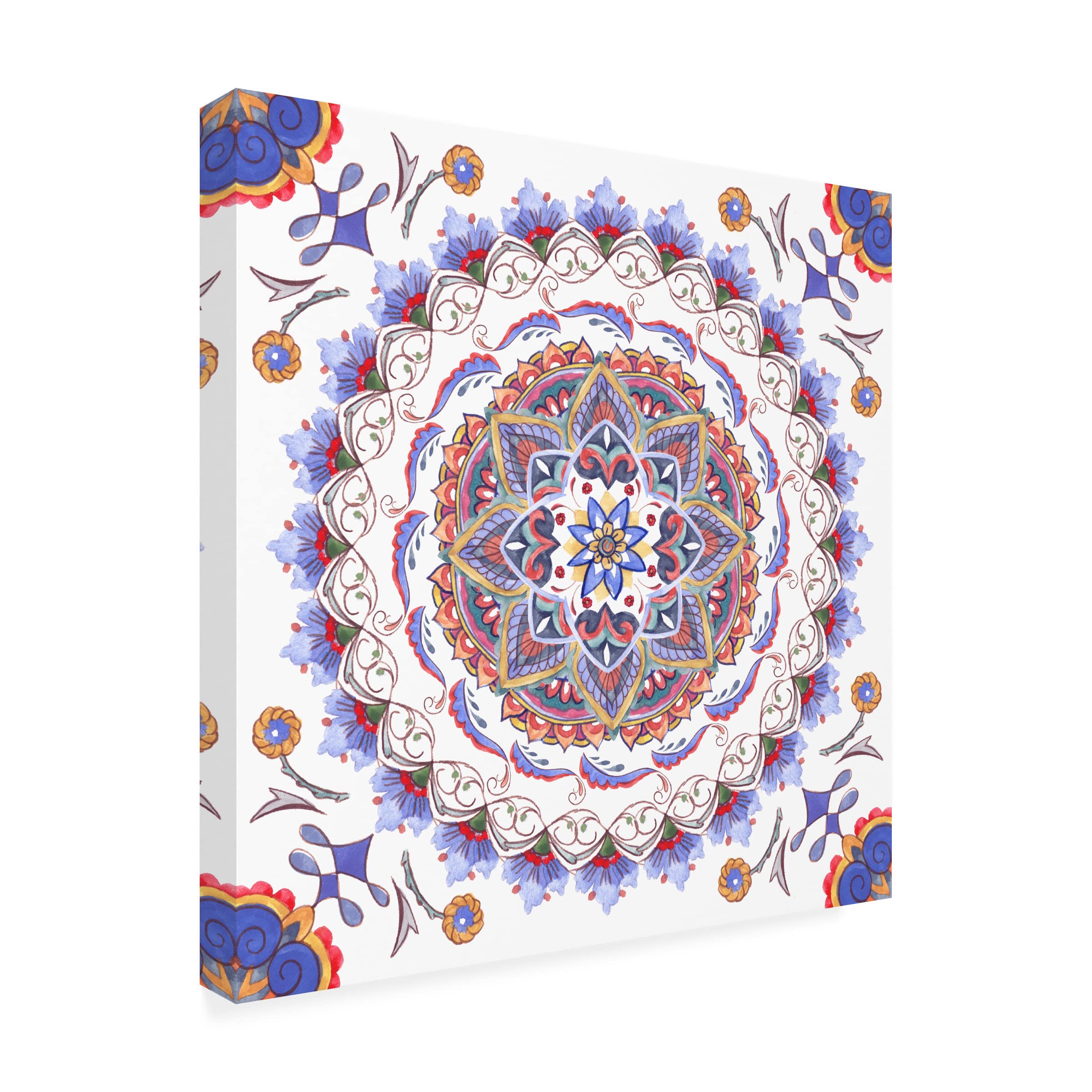 Trademark Fine Art 'Mandala Meditation V' Canvas Wall Art by Melissa Wang - Spiritual Home Decor for Meditation Rooms, Yoga Studios & Zen Living Spaces